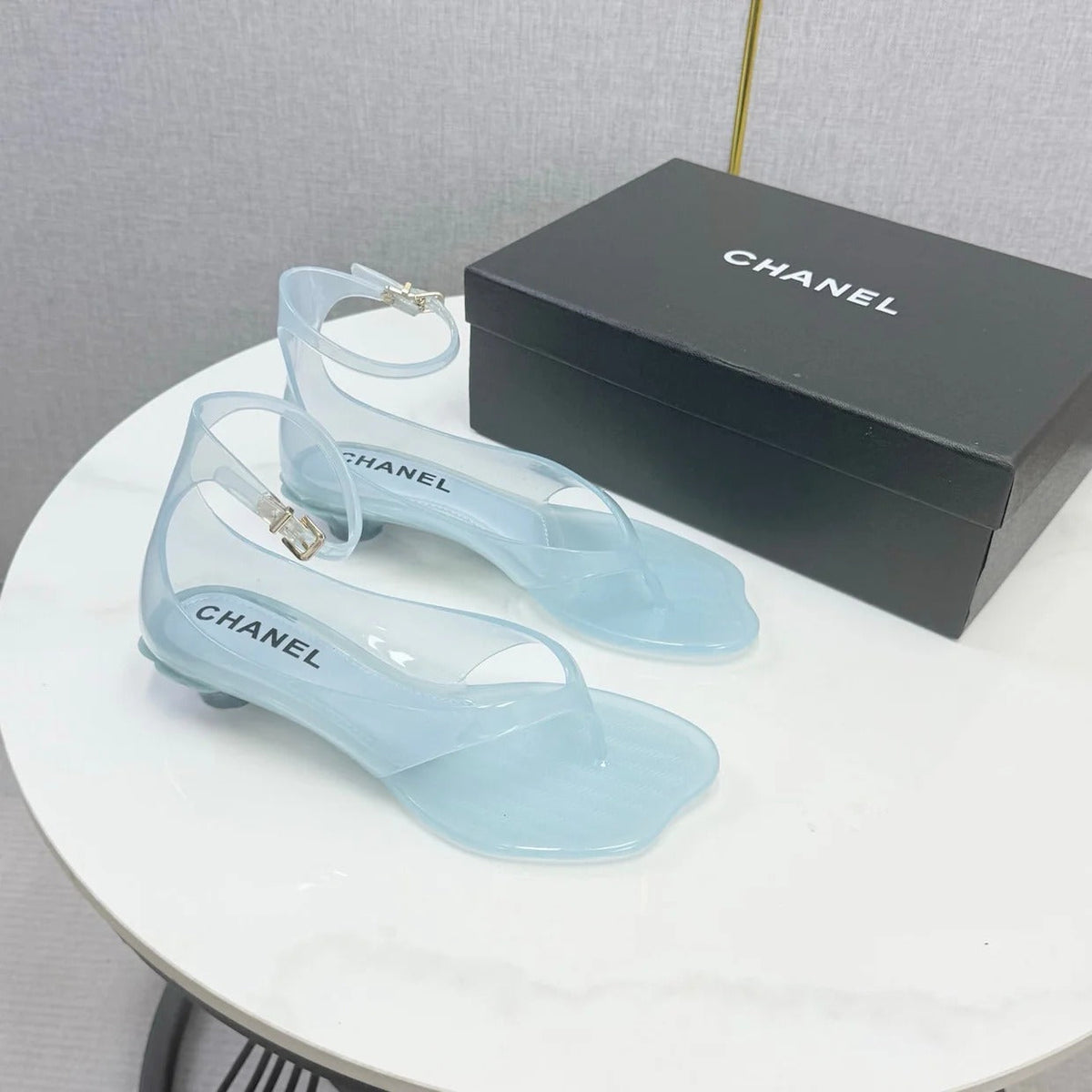 Chanel 2026 Thong Sandals CPU Crystal Lining 801673
