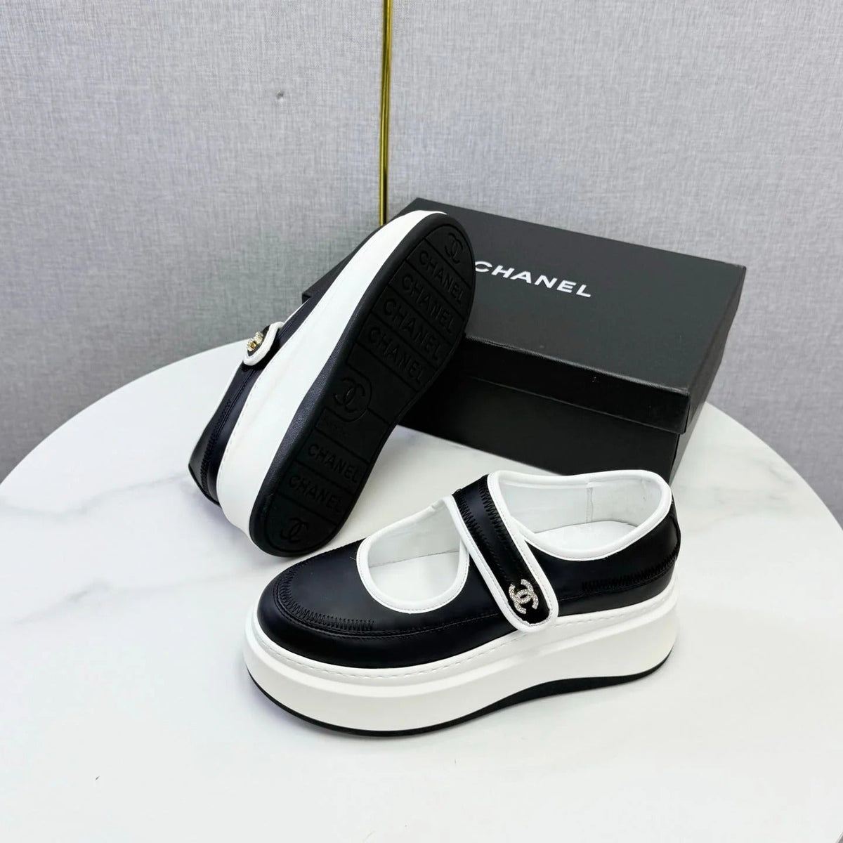 Chanel 2026 Platform Mary Jane Shoes Lambskin 801466