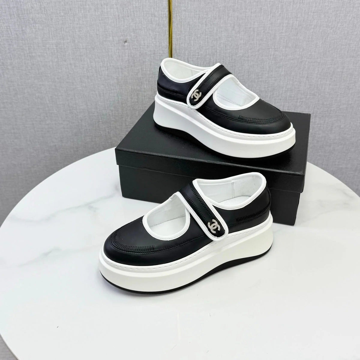 Chanel 2026 Platform Mary Jane Shoes Lambskin 801466