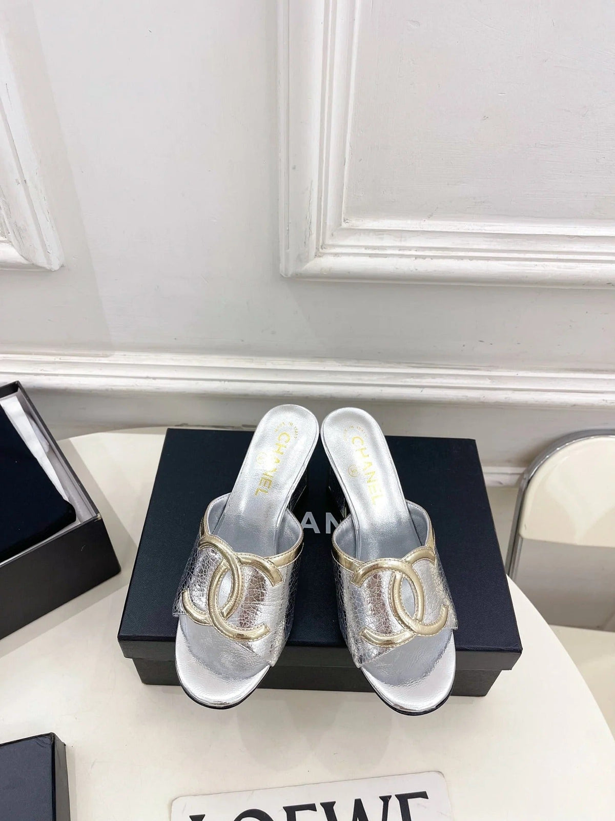 Chanel 2026 Chunky Heel Sandals Sheepskin 831299