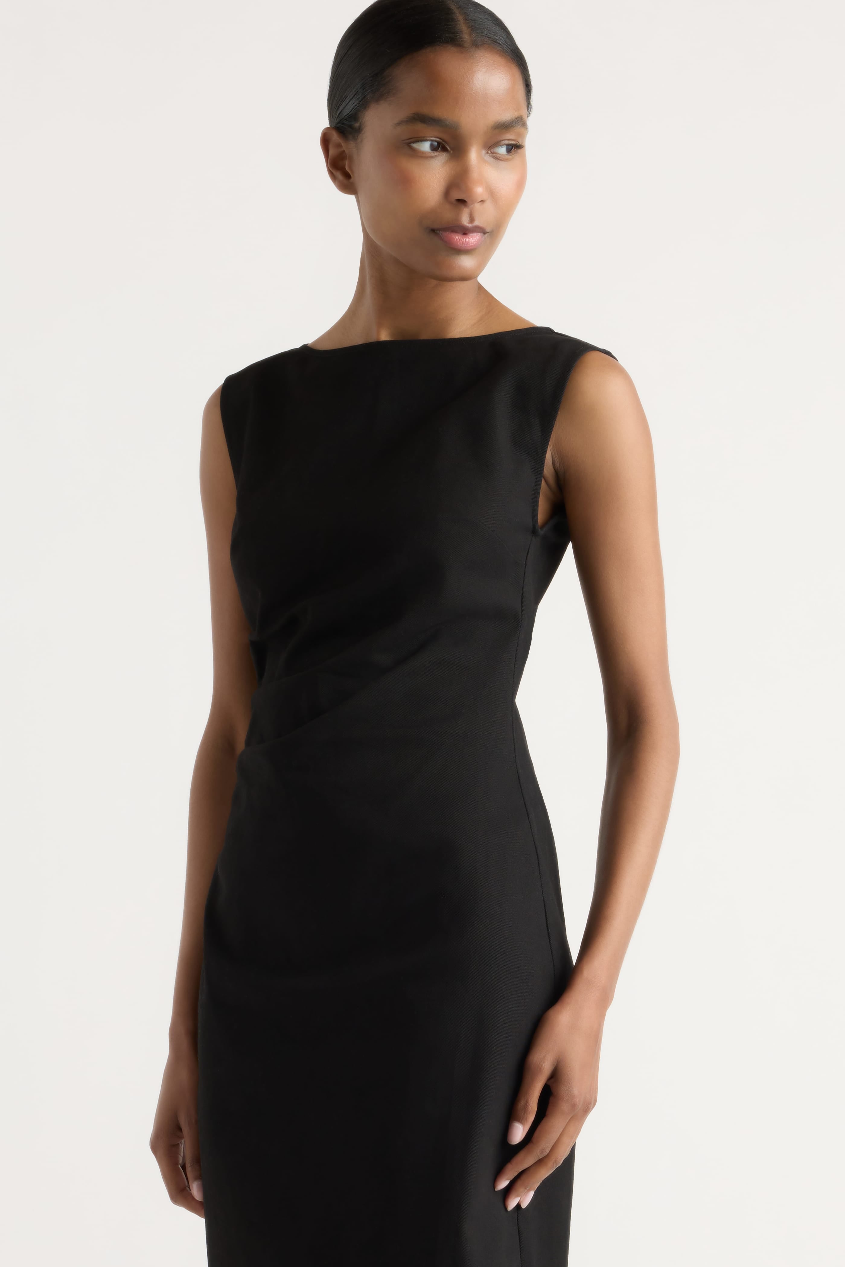 Inari Cotton Twill Boat-Neck Dress