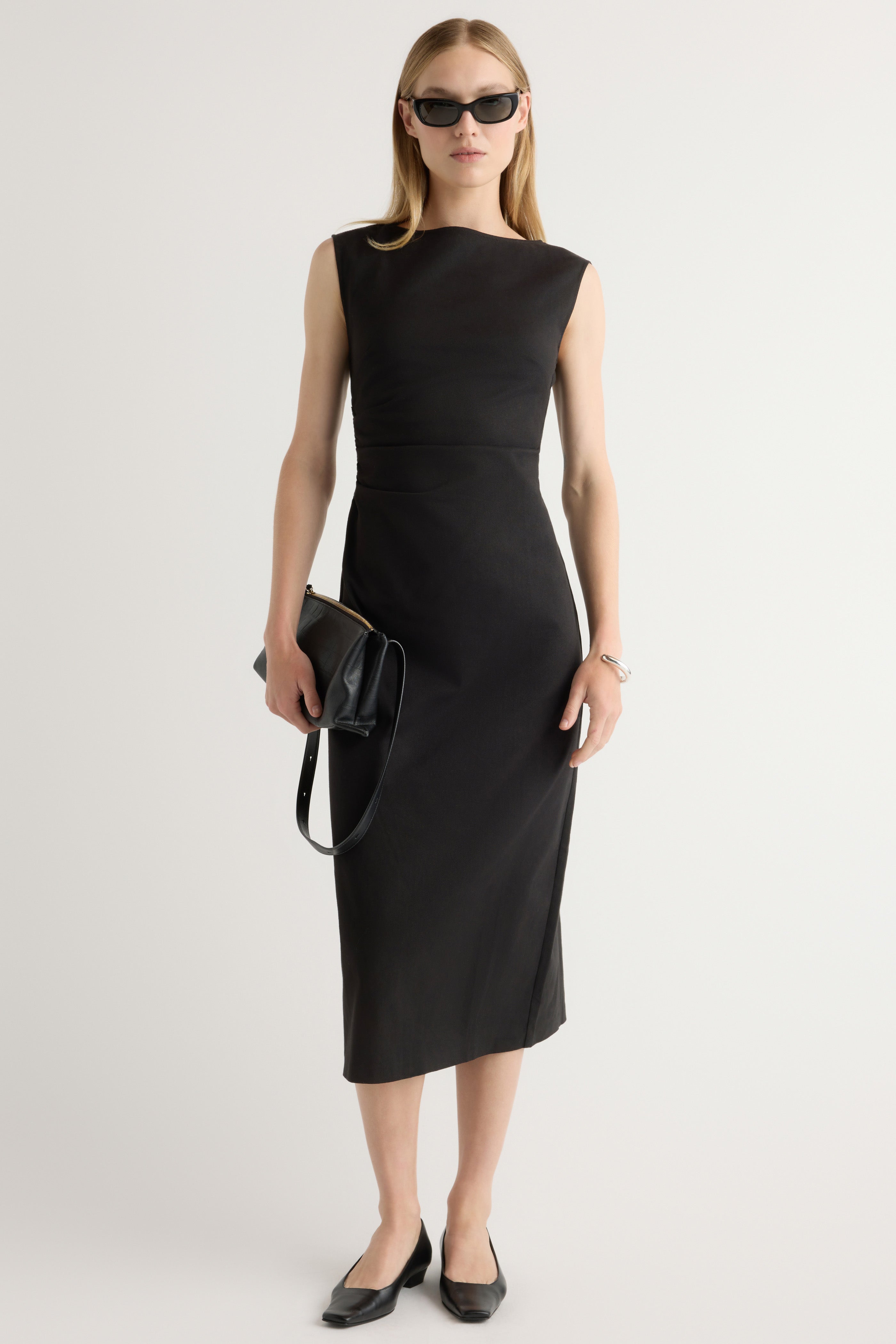 Inari Cotton Twill Boat-Neck Dress
