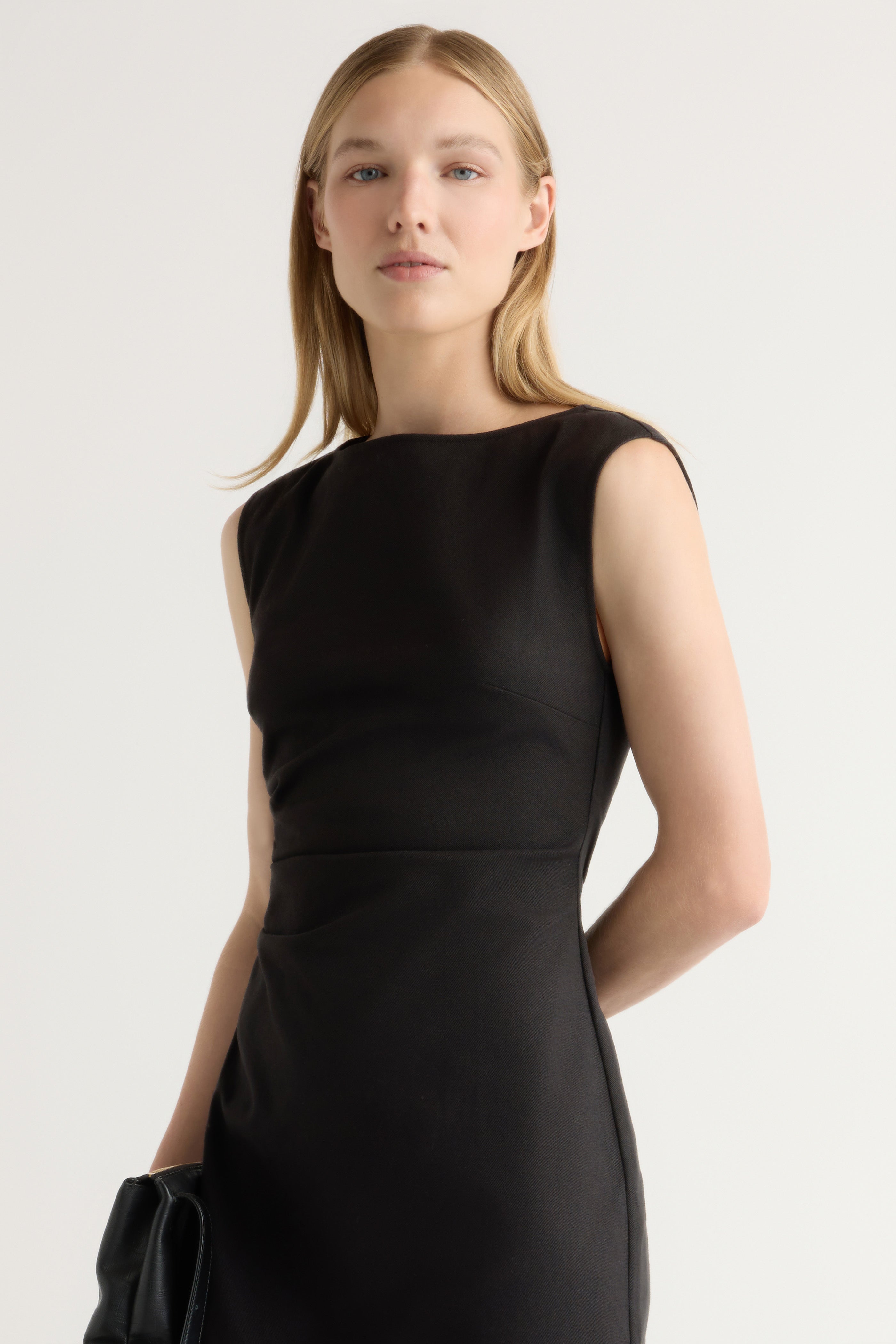 Inari Cotton Twill Boat-Neck Dress