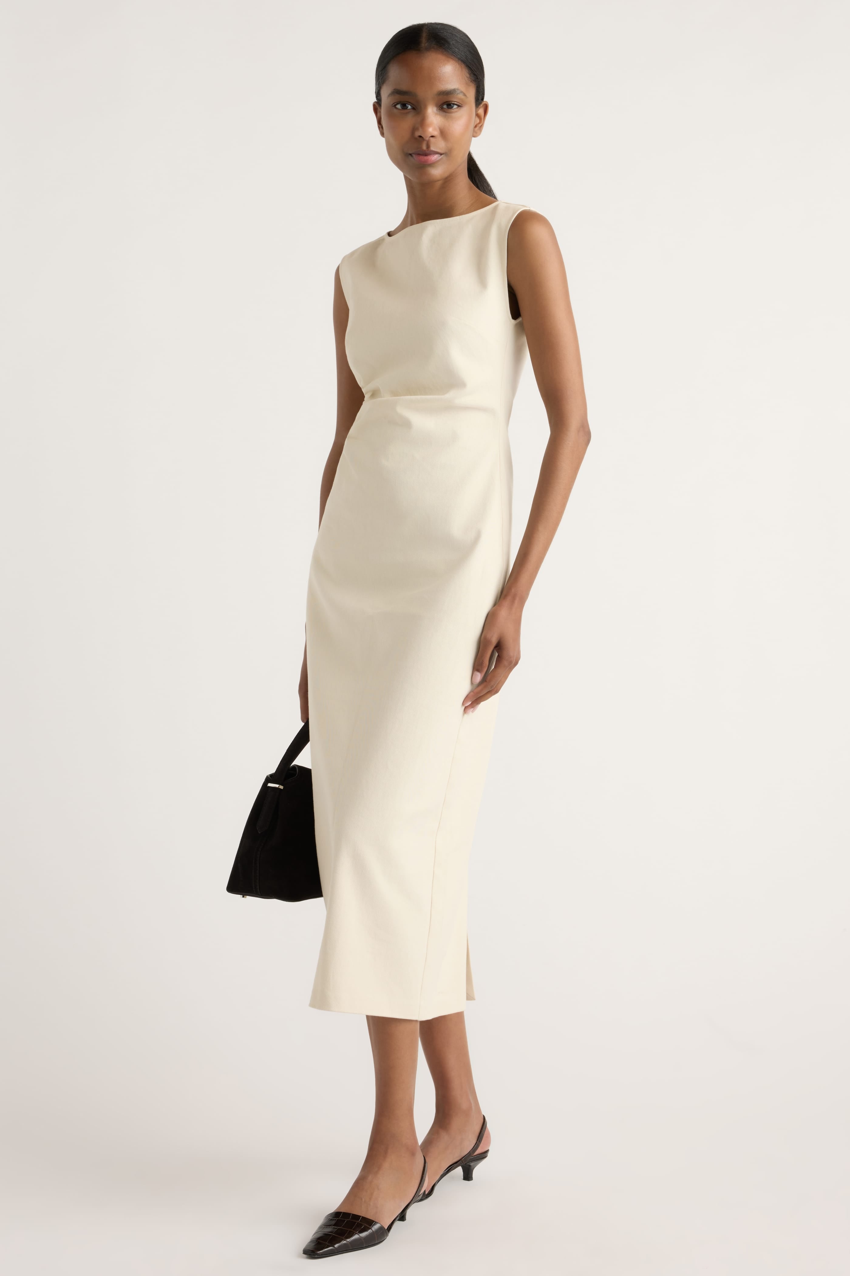 Inari Cotton Twill Boat-Neck Dress