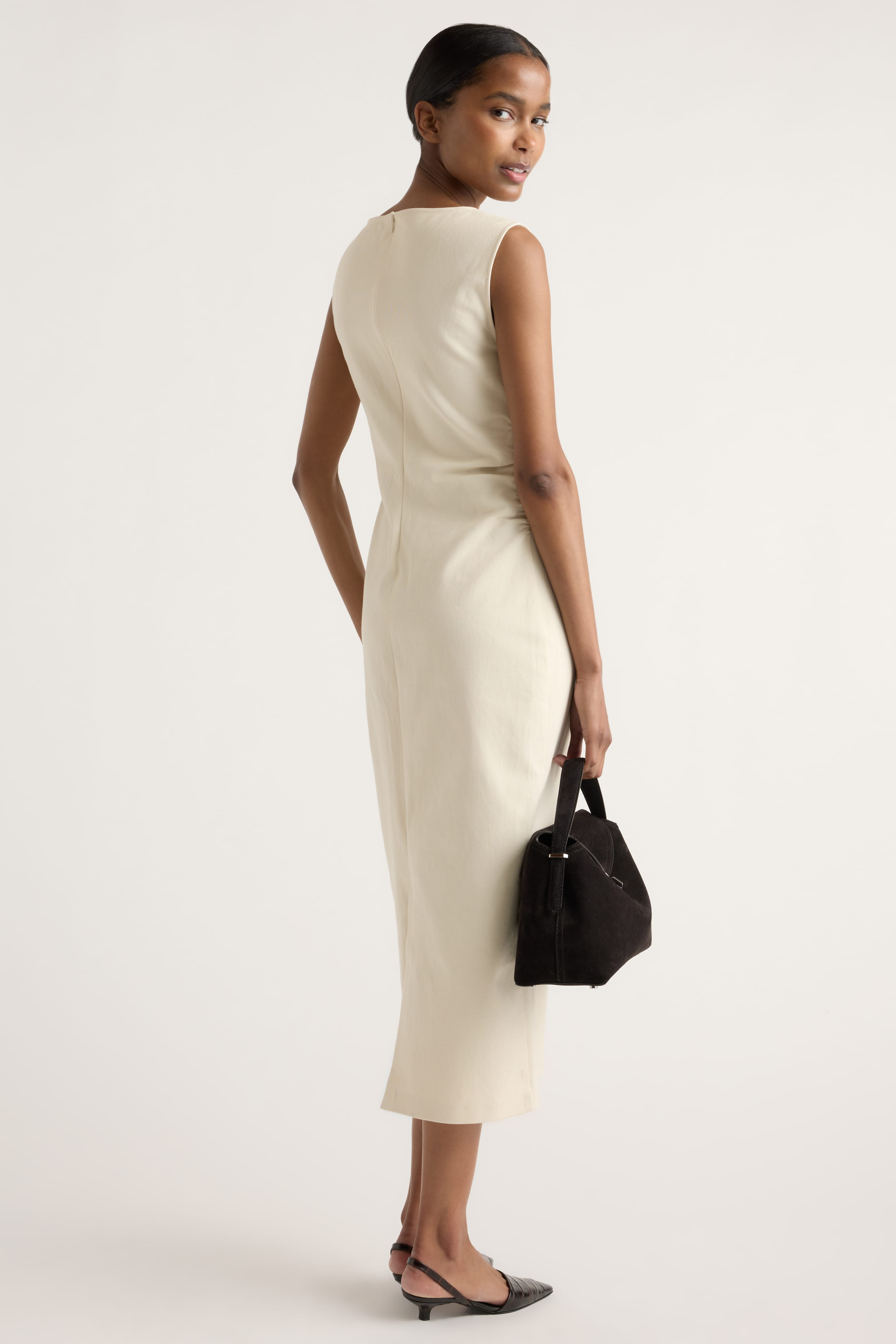 Inari Cotton Twill Boat-Neck Dress