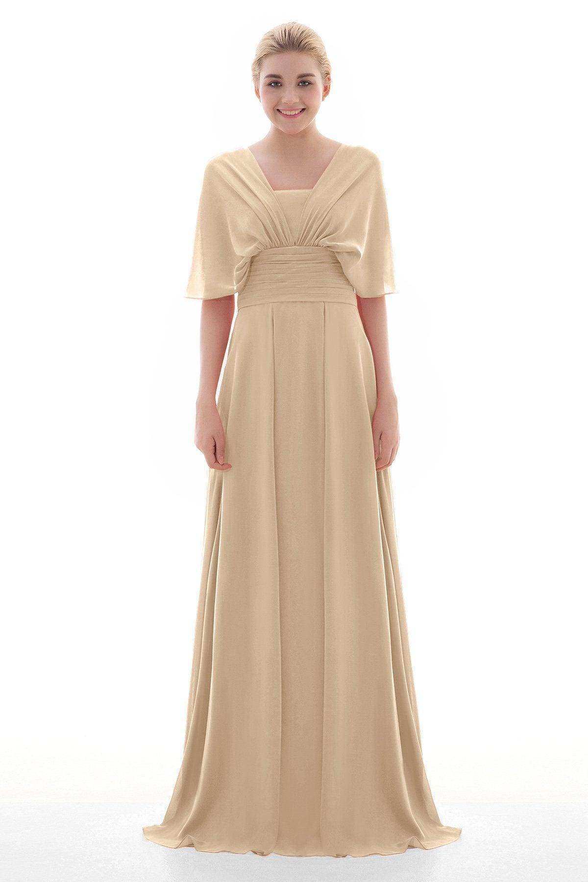 Sheath Floor Length Chiffon Bridesmaid Dress JOZF15001