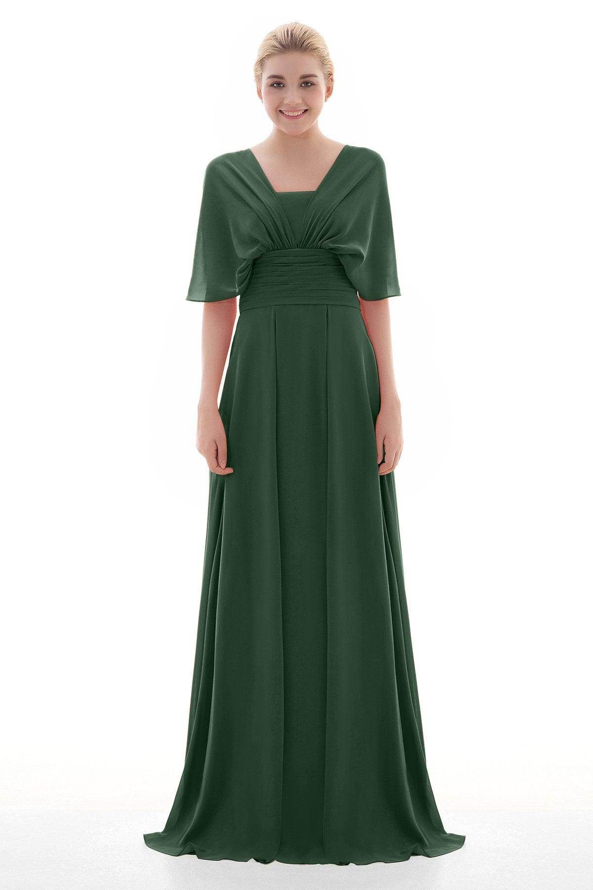 Sheath Floor Length Chiffon Bridesmaid Dress JOZF15001