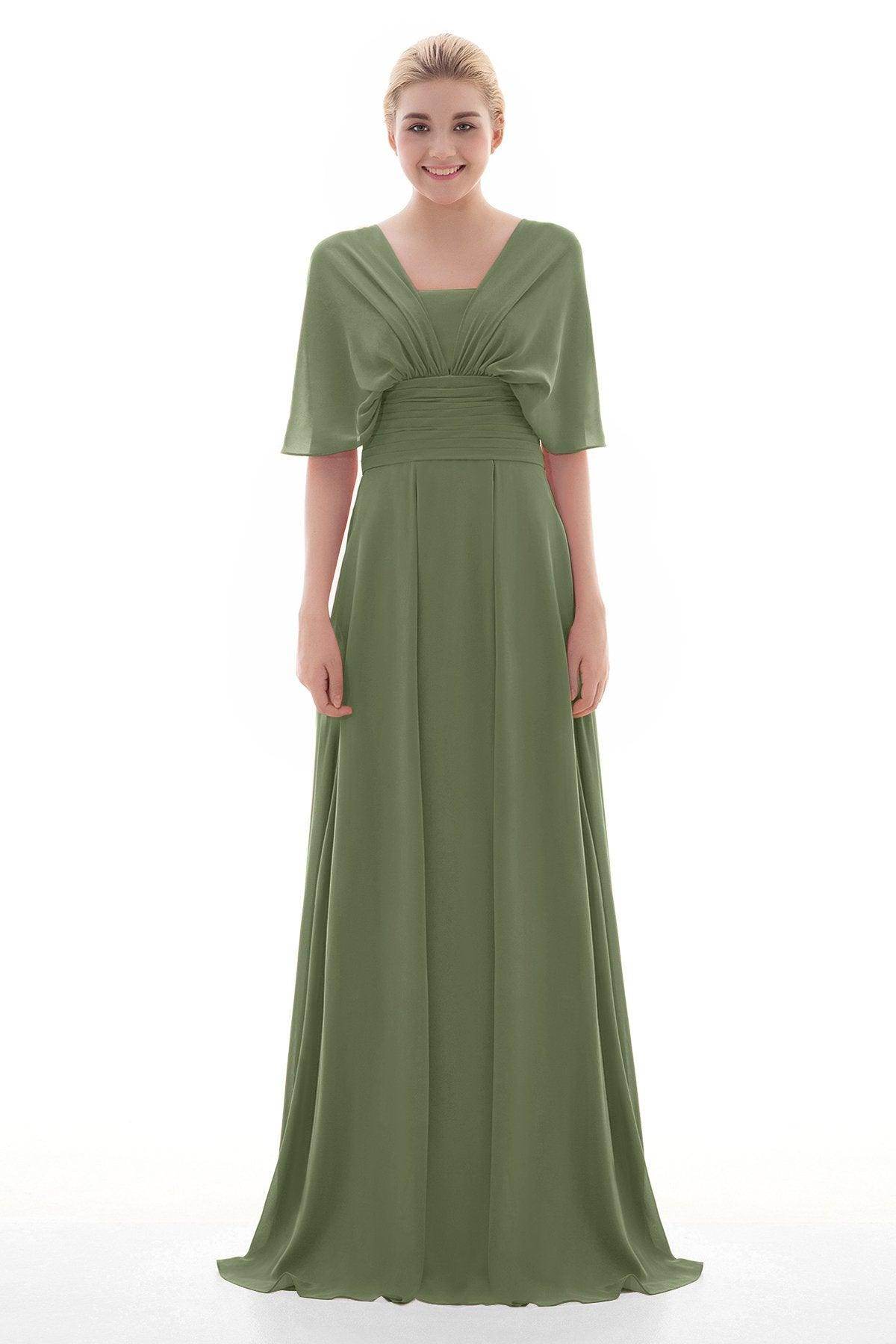 Sheath Floor Length Chiffon Bridesmaid Dress JOZF15001
