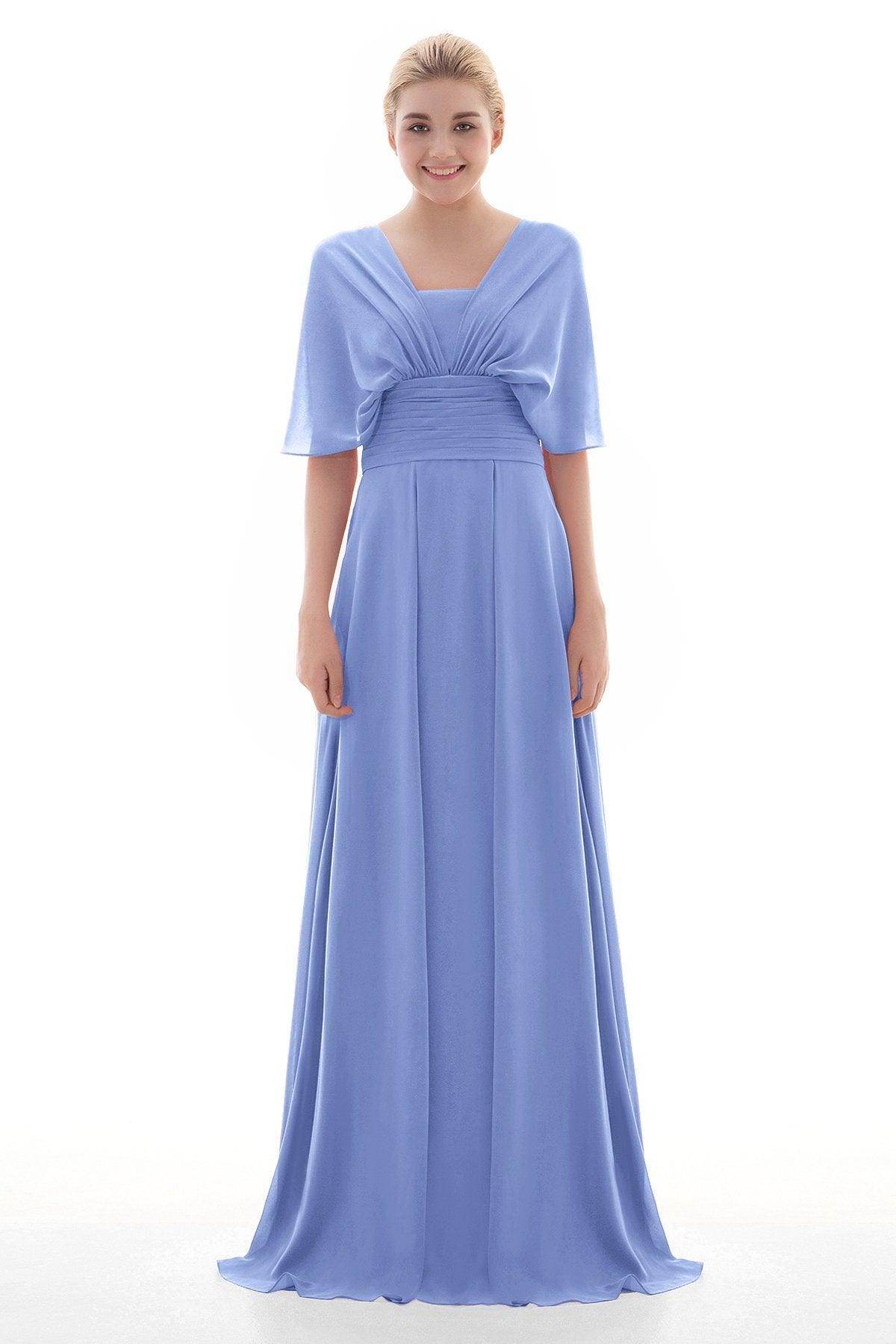 Sheath Floor Length Chiffon Bridesmaid Dress JOZF15001