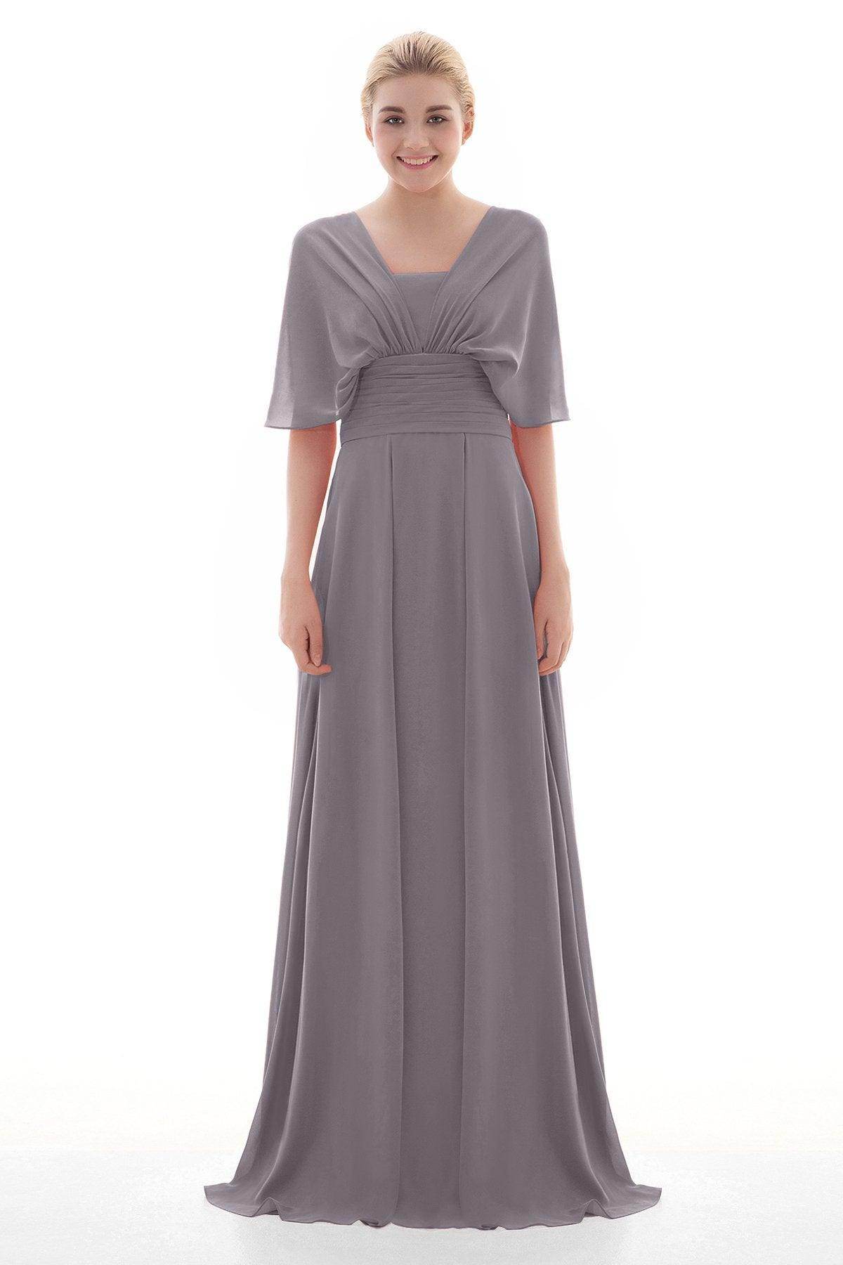 Sheath Floor Length Chiffon Bridesmaid Dress JOZF15001