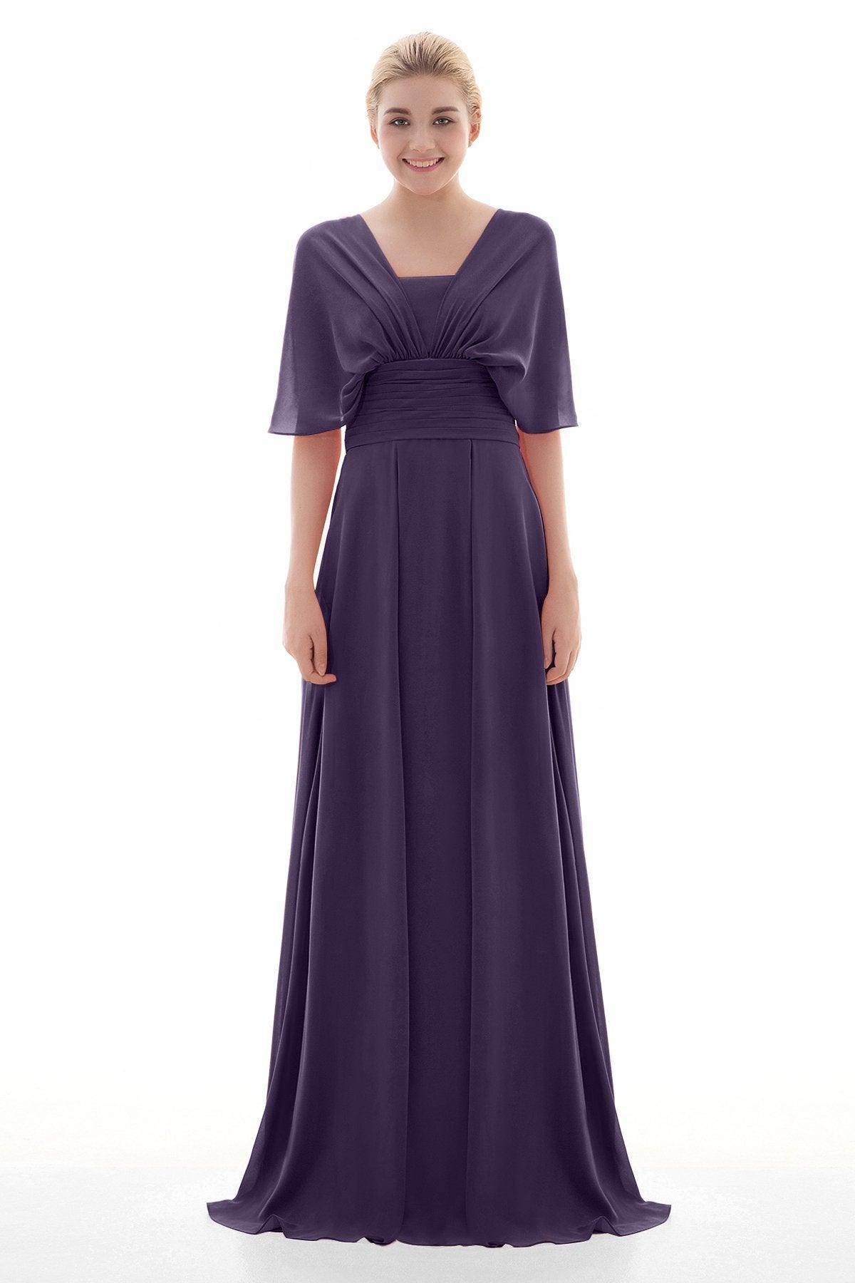 Sheath Floor Length Chiffon Bridesmaid Dress JOZF15001