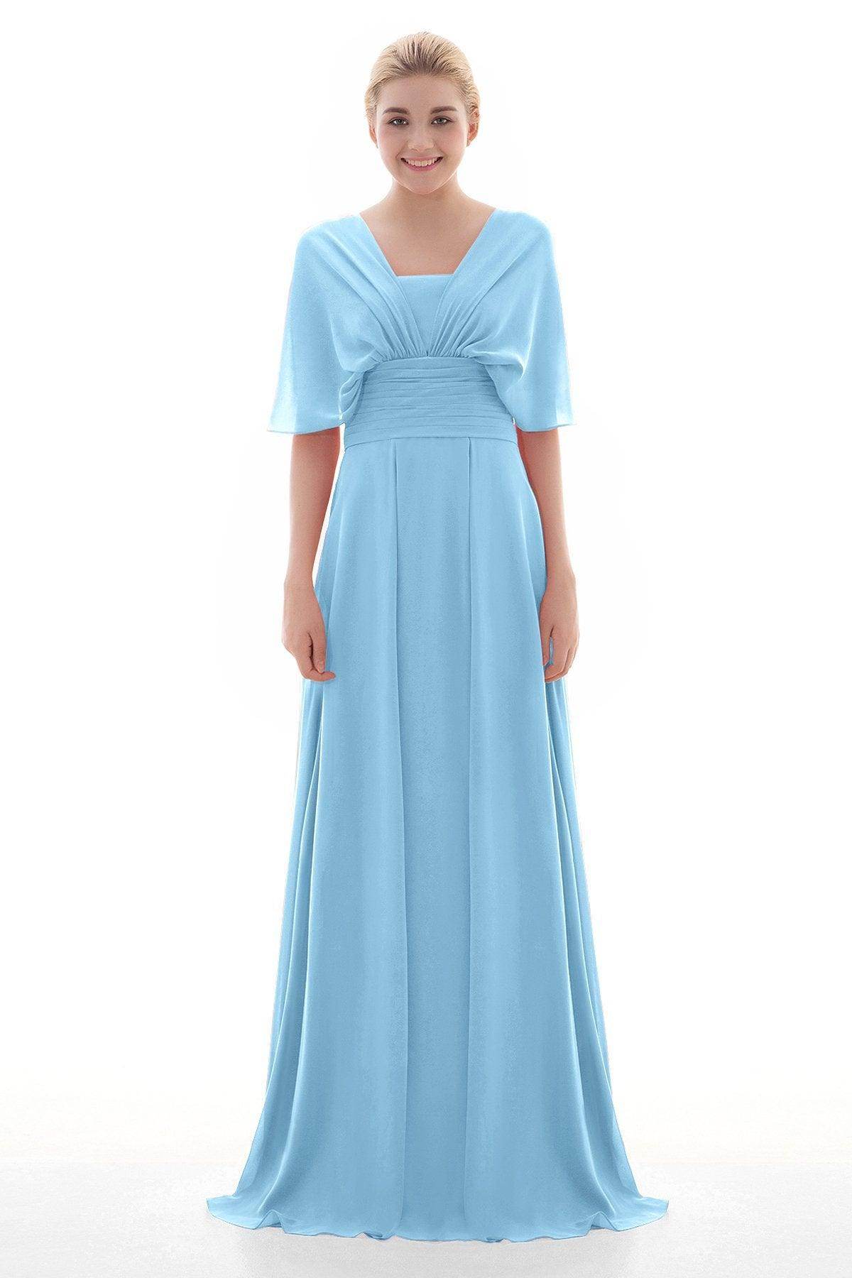 Sheath Floor Length Chiffon Bridesmaid Dress JOZF15001
