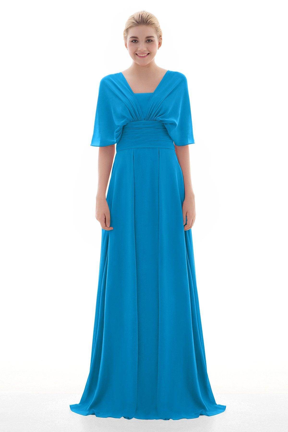 Sheath Floor Length Chiffon Bridesmaid Dress JOZF15001