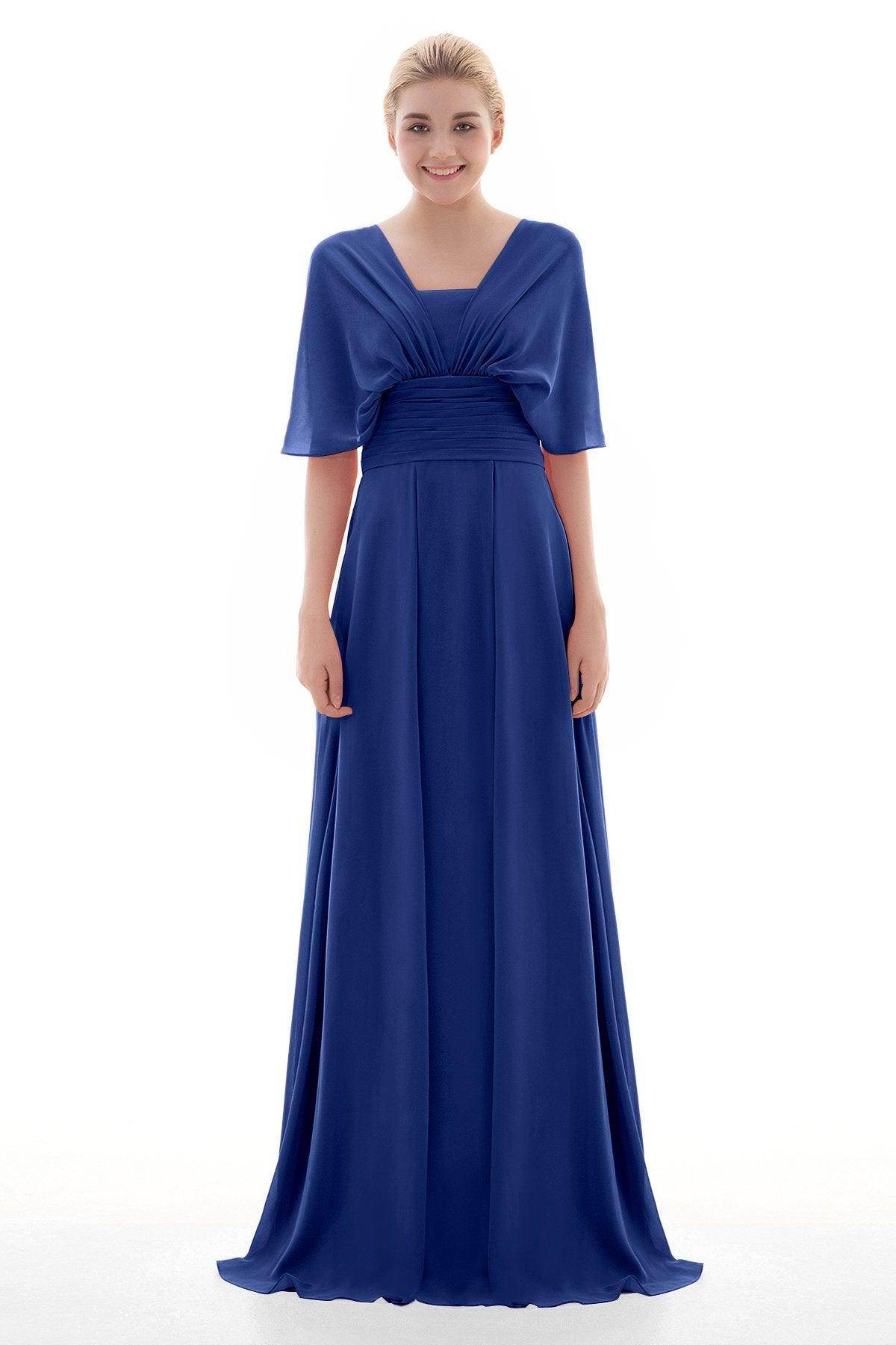Sheath Floor Length Chiffon Bridesmaid Dress JOZF15001