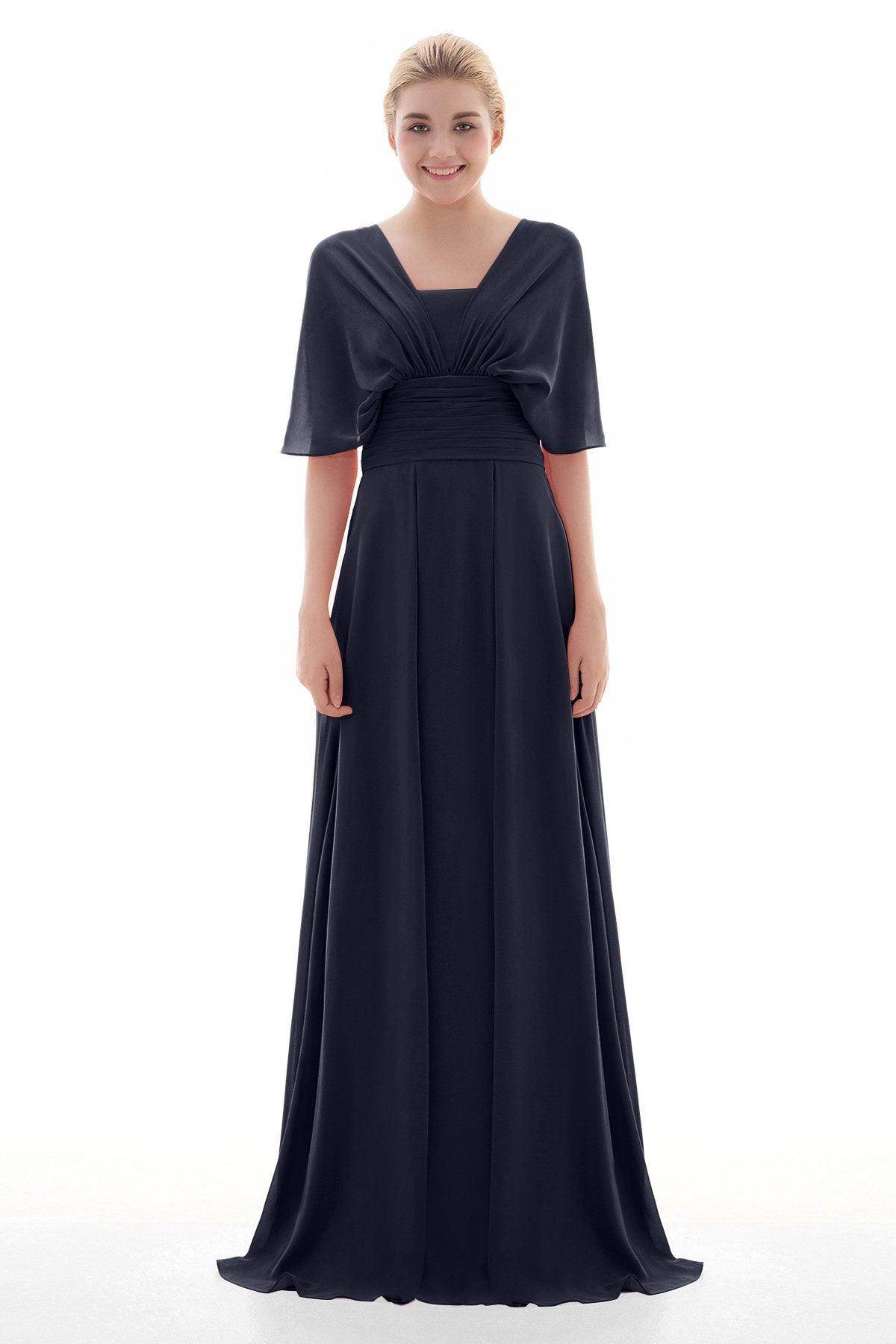 Sheath Floor Length Chiffon Bridesmaid Dress JOZF15001