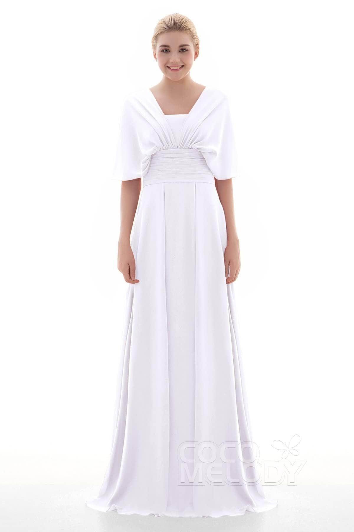 Sheath Floor Length Chiffon Bridesmaid Dress JOZF15001