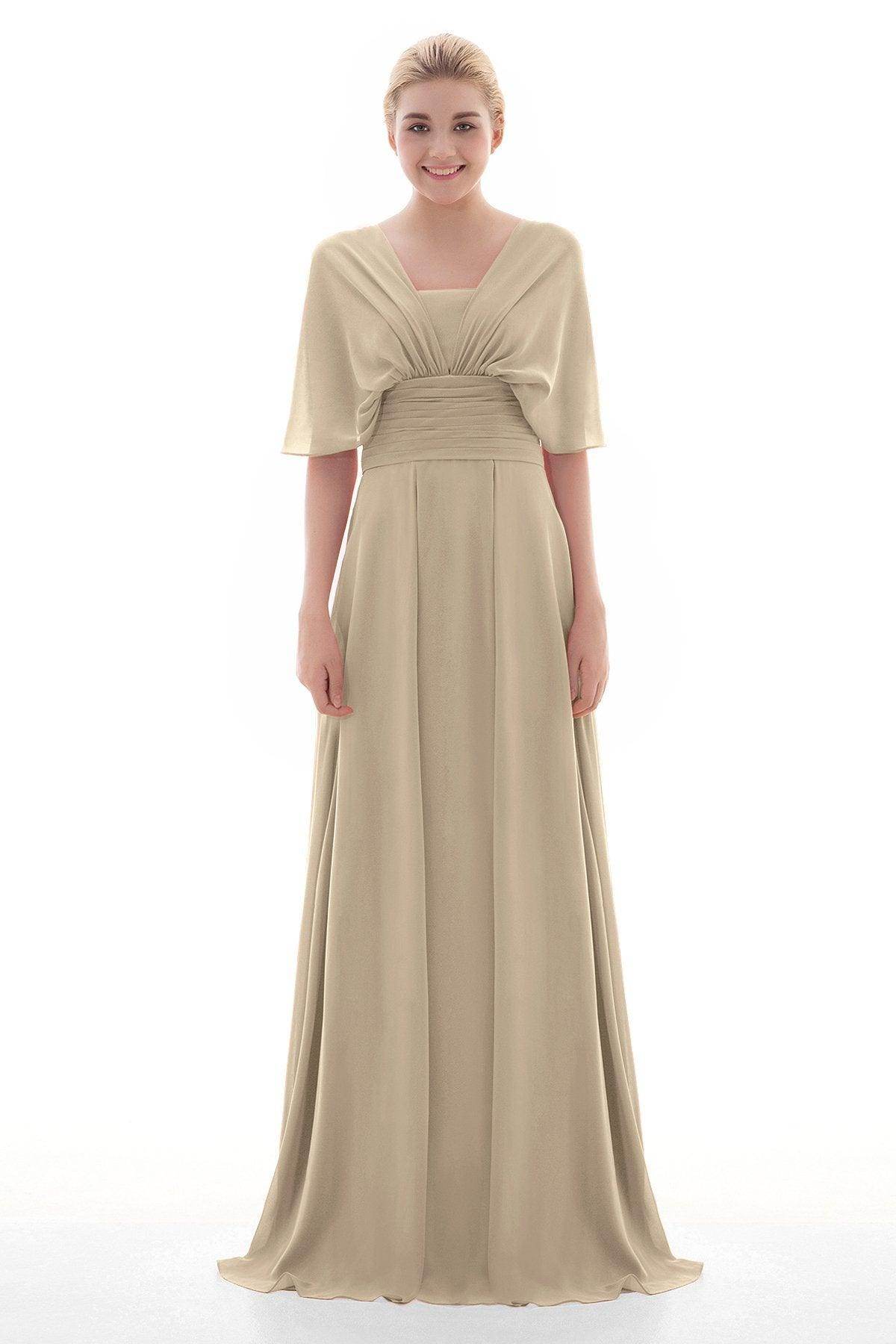 Sheath Floor Length Chiffon Bridesmaid Dress JOZF15001