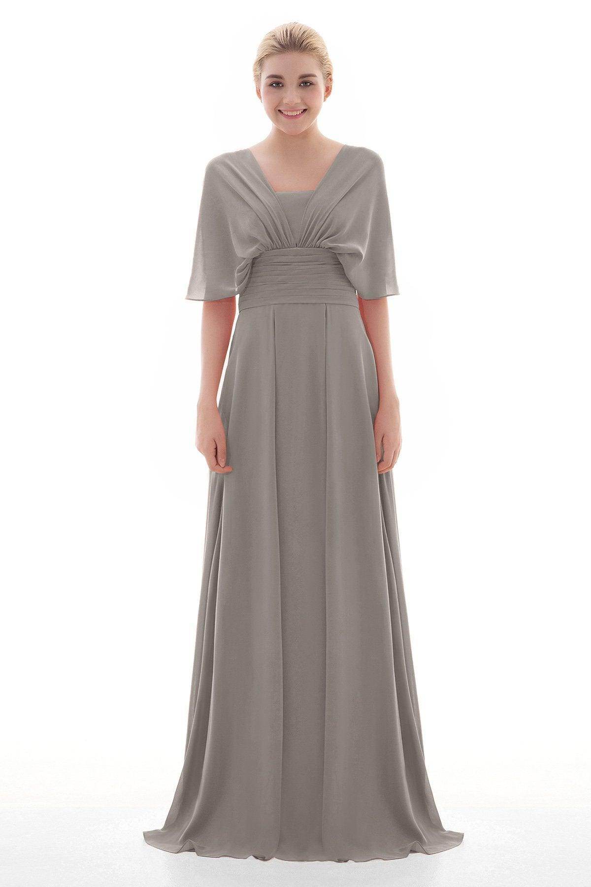 Sheath Floor Length Chiffon Bridesmaid Dress JOZF15001