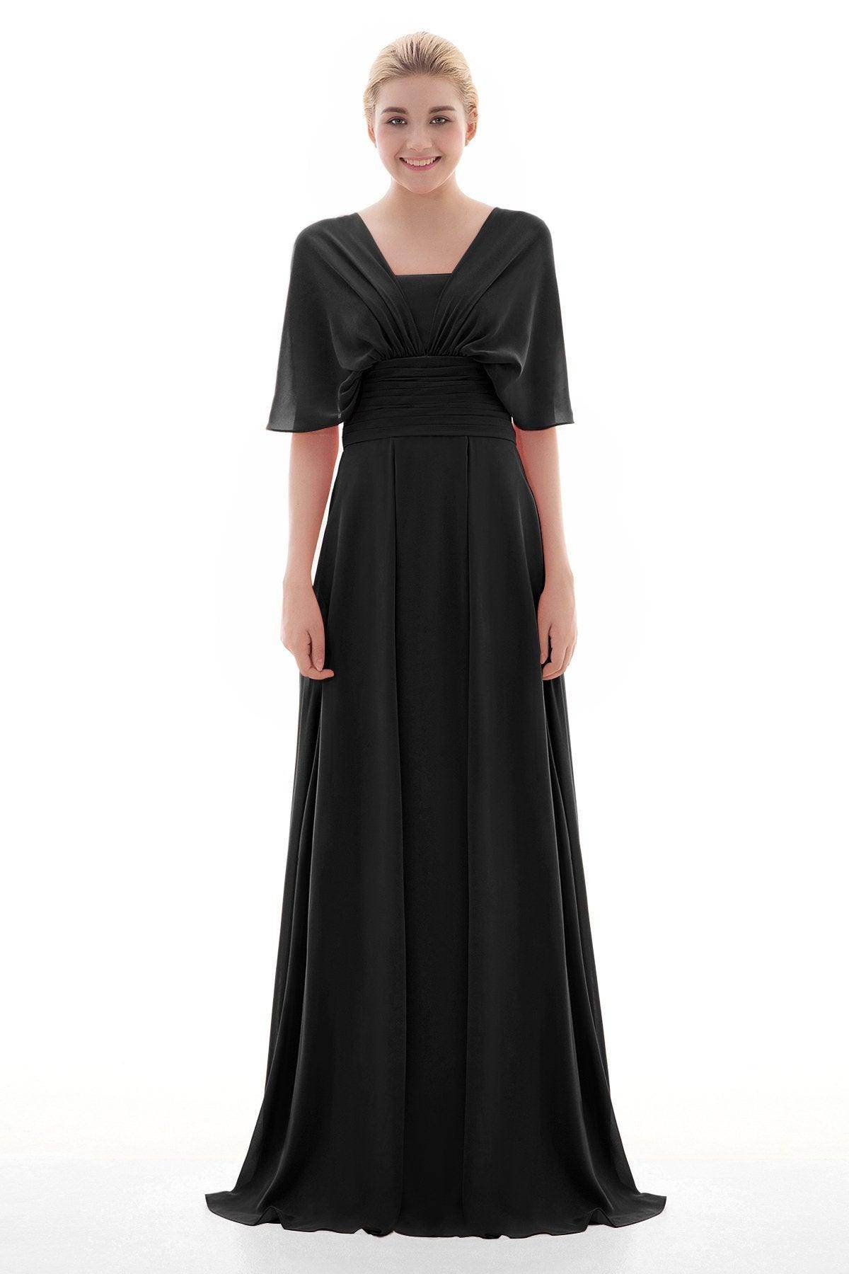Sheath Floor Length Chiffon Bridesmaid Dress JOZF15001