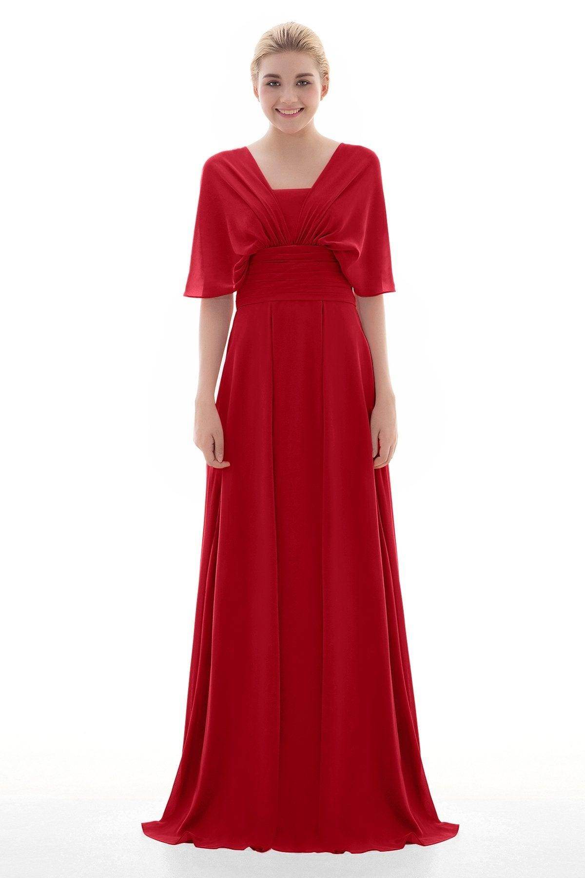 Sheath Floor Length Chiffon Bridesmaid Dress JOZF15001