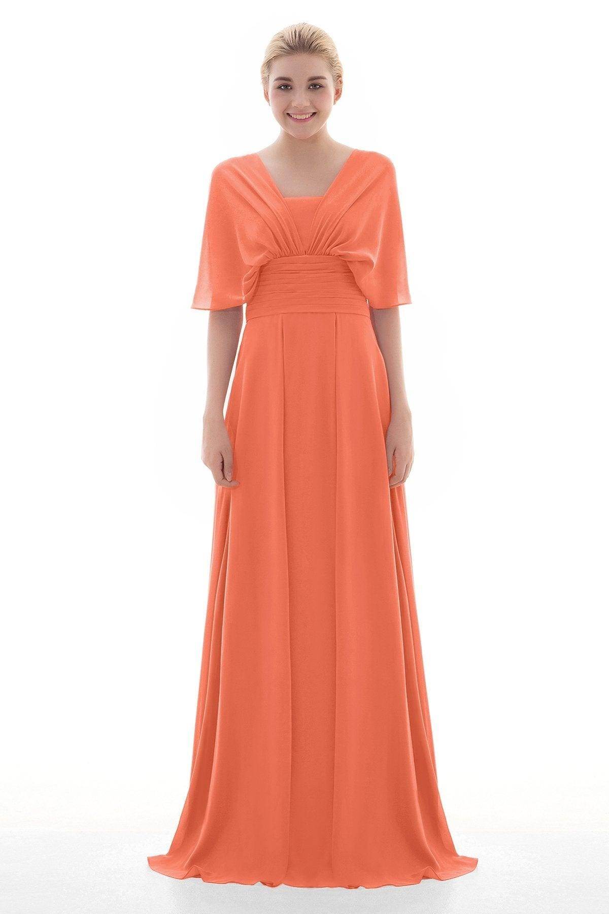 Sheath Floor Length Chiffon Bridesmaid Dress JOZF15001
