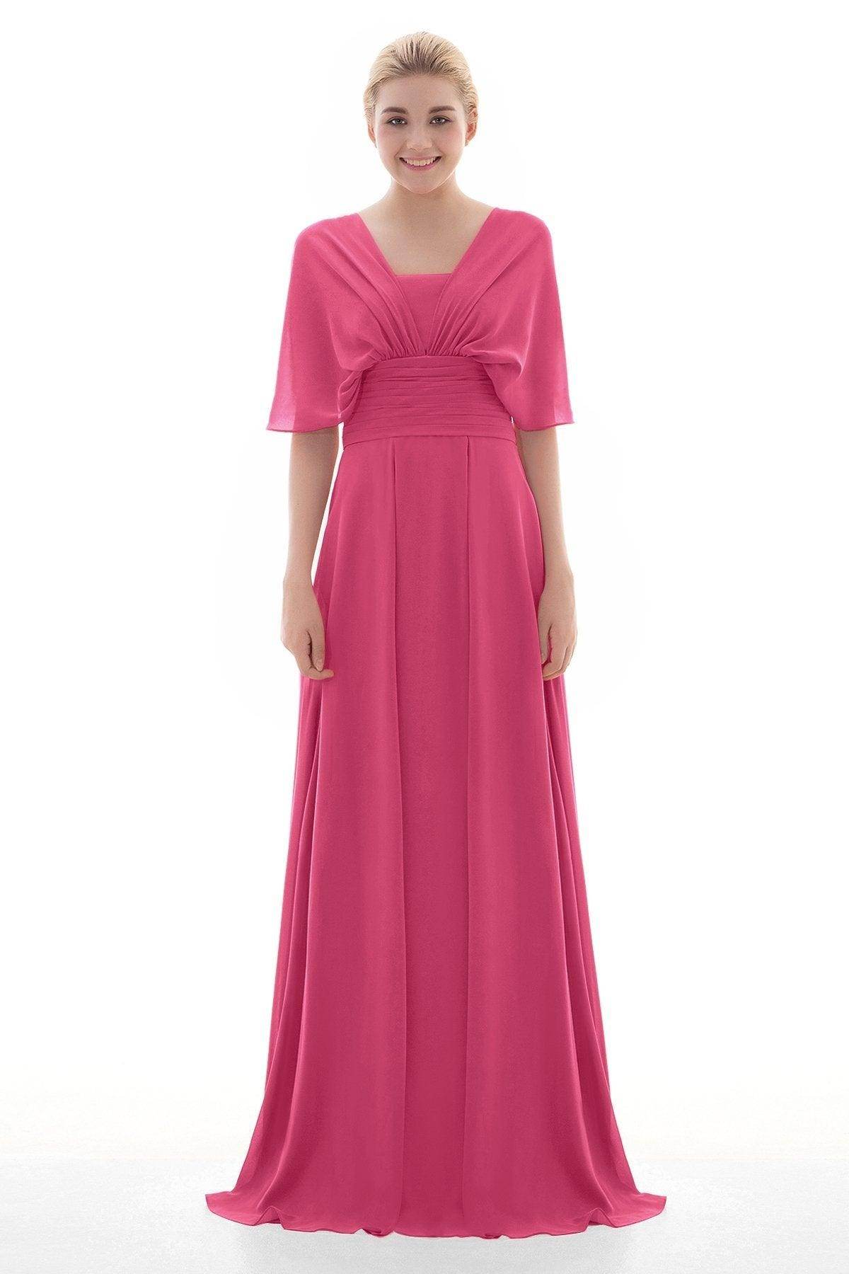 Sheath Floor Length Chiffon Bridesmaid Dress JOZF15001