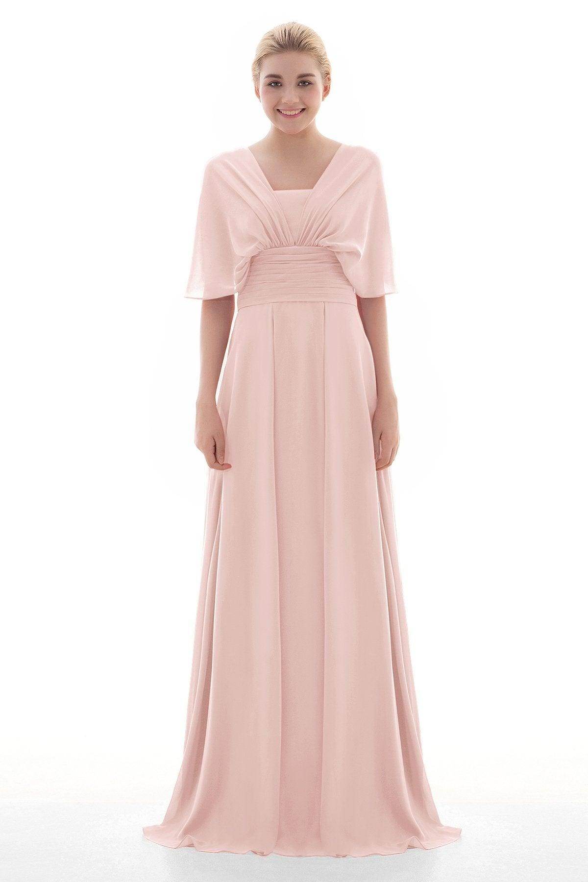Sheath Floor Length Chiffon Bridesmaid Dress JOZF15001