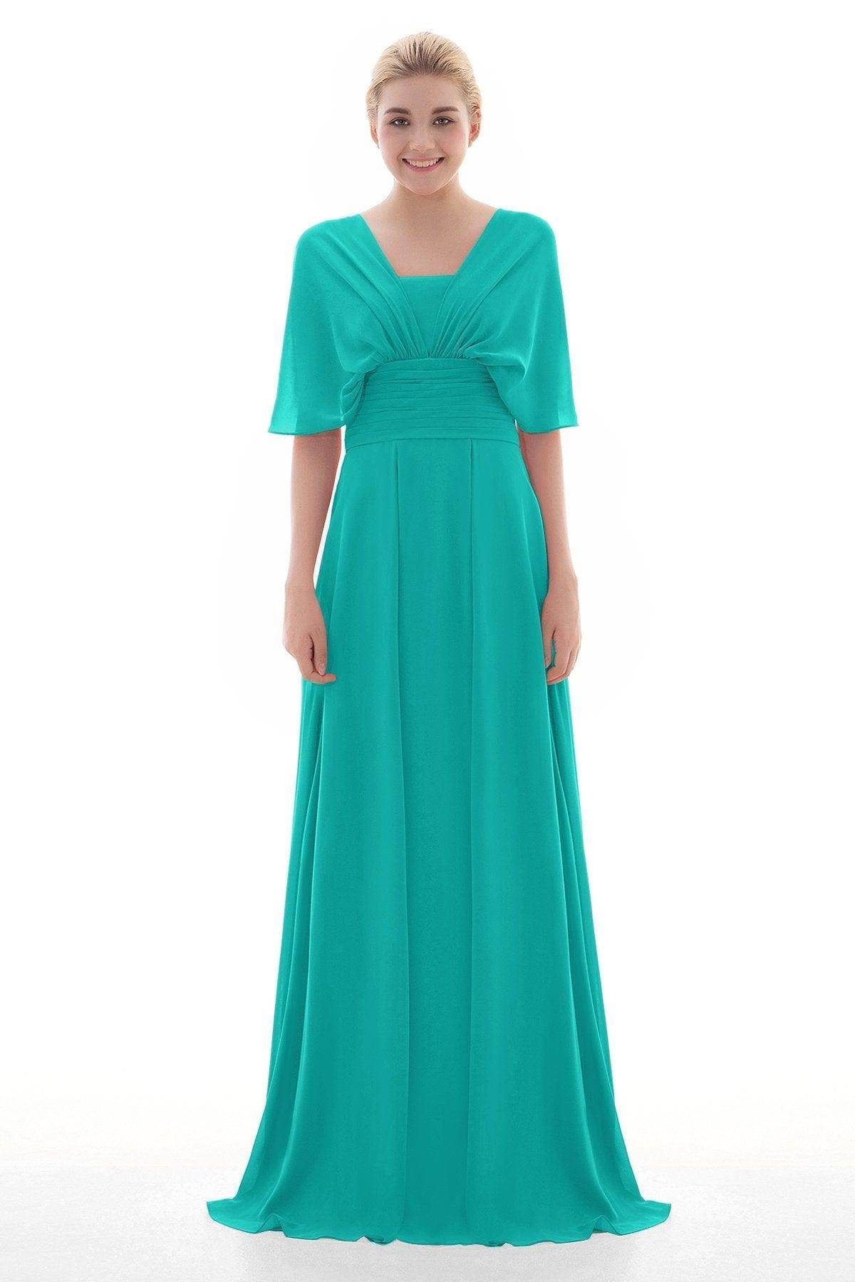 Sheath Floor Length Chiffon Bridesmaid Dress JOZF15001