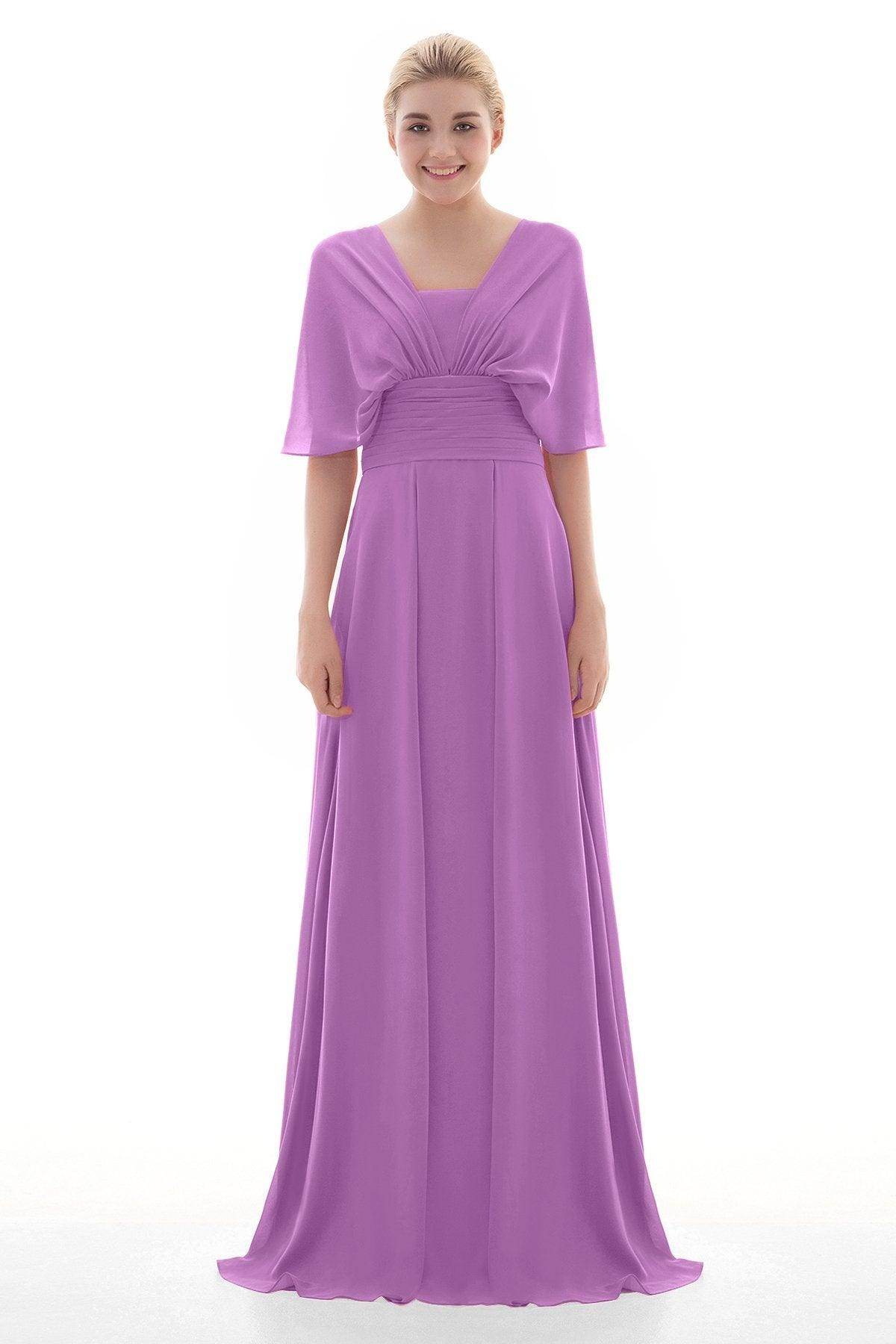 Sheath Floor Length Chiffon Bridesmaid Dress JOZF15001