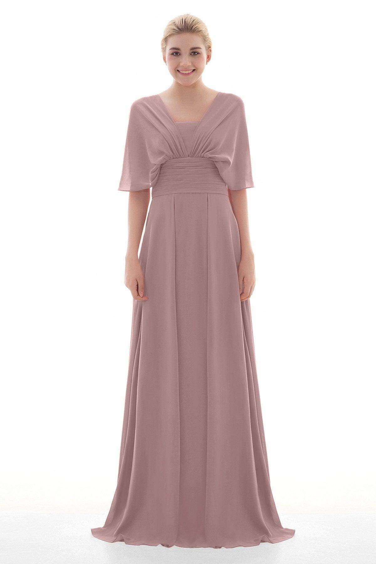 Sheath Floor Length Chiffon Bridesmaid Dress JOZF15001