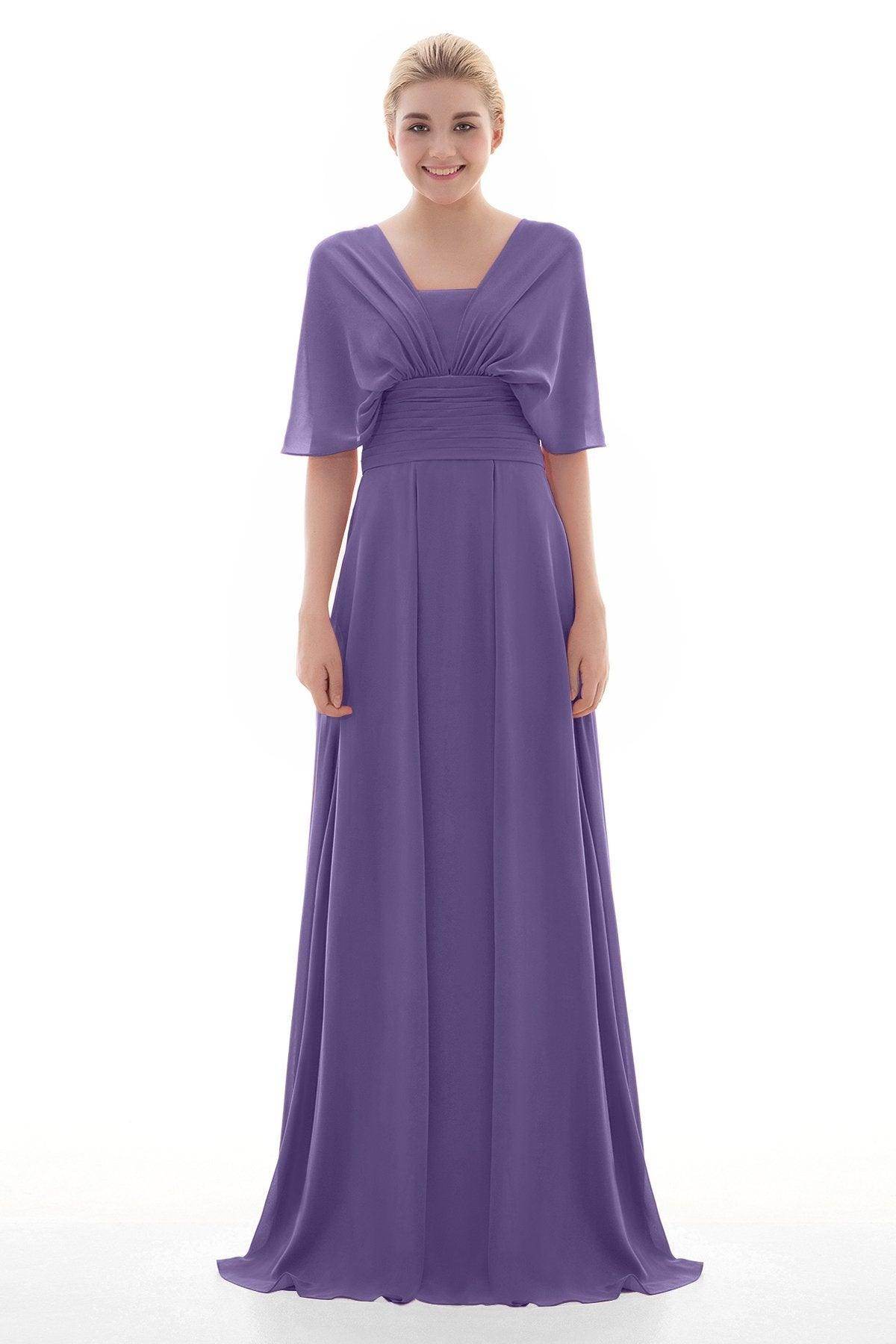 Sheath Floor Length Chiffon Bridesmaid Dress JOZF15001
