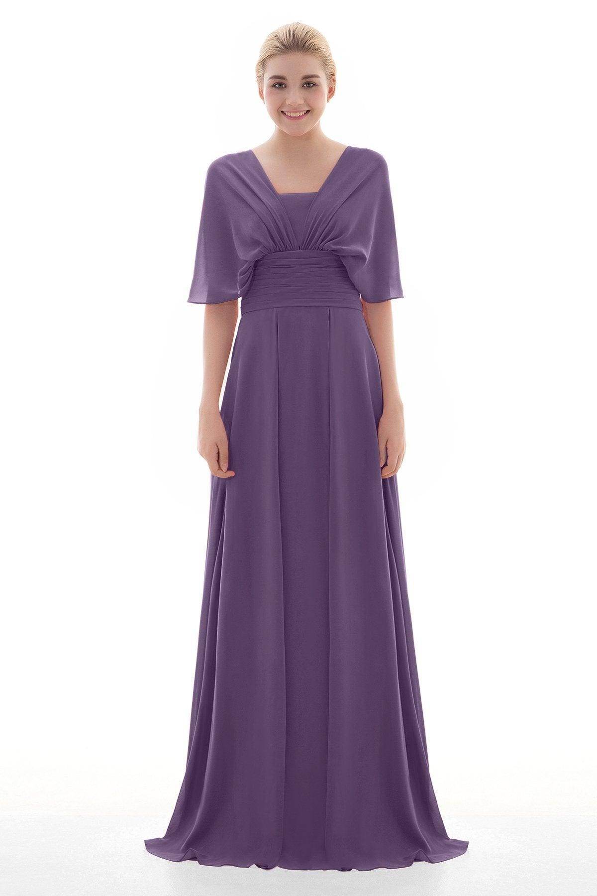Sheath Floor Length Chiffon Bridesmaid Dress JOZF15001