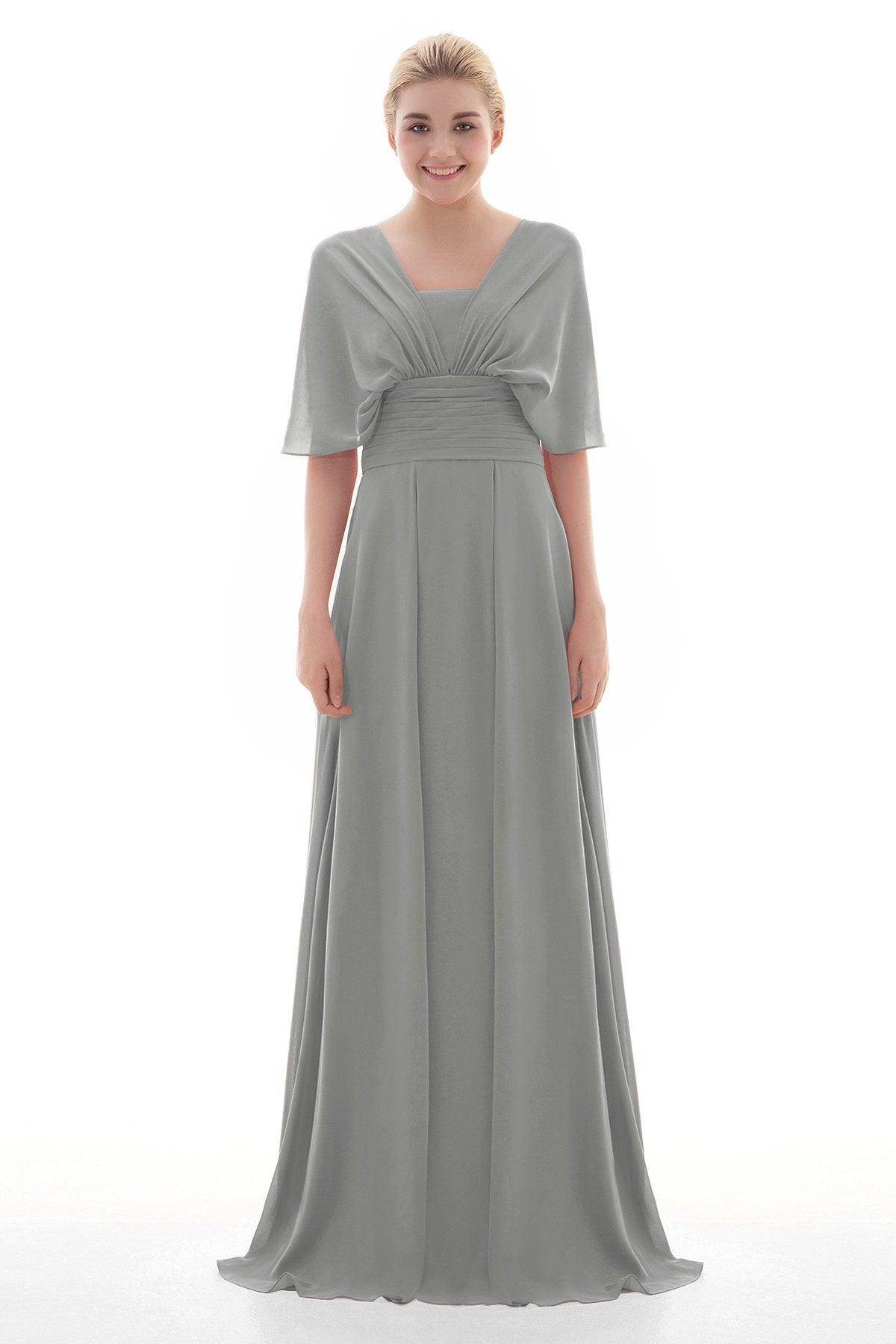 Sheath Floor Length Chiffon Bridesmaid Dress JOZF15001