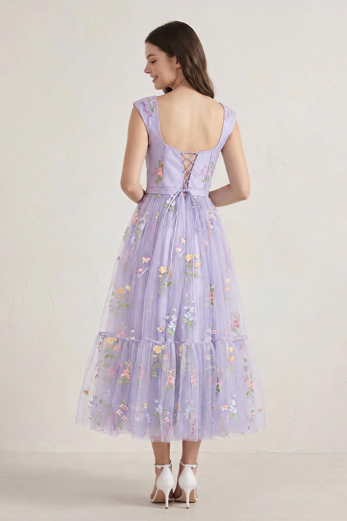A Line Sweetheart Dusty Blue Long Prom Dress with Embroidery