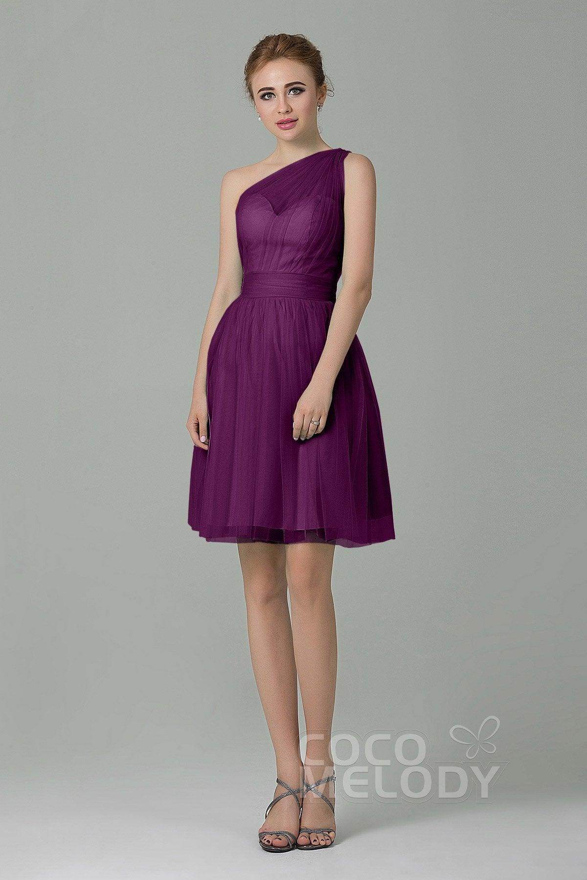 A-Line Short-Mini Tulle Bridesmaid Dress LOZM1503F