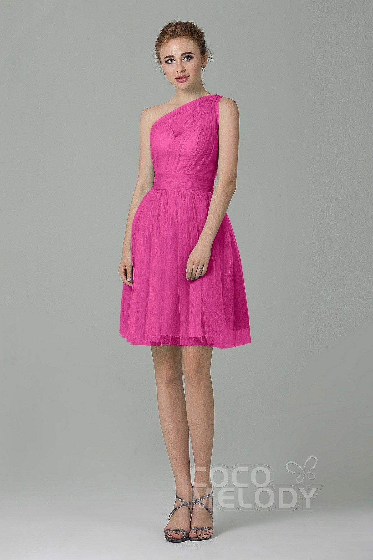 A-Line Short-Mini Tulle Bridesmaid Dress LOZM1503F