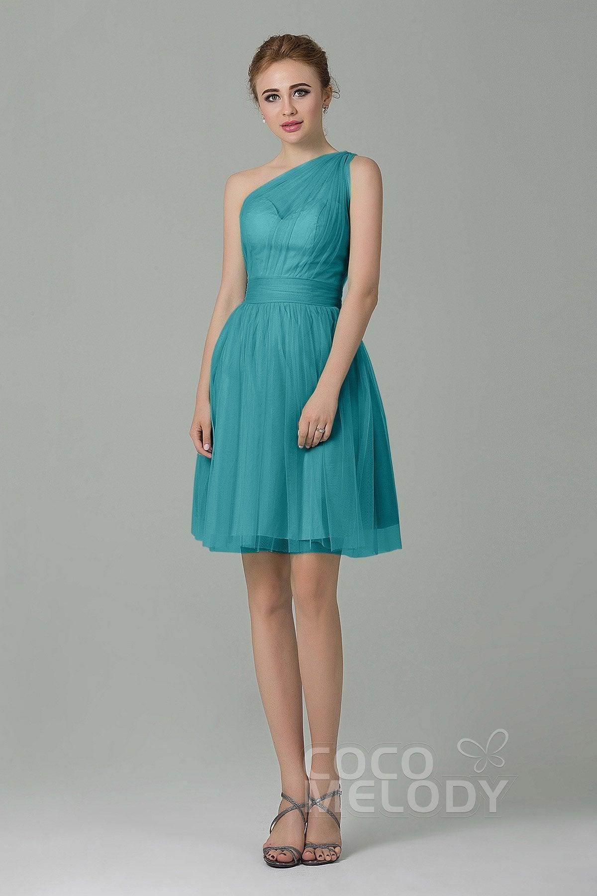 A-Line Short-Mini Tulle Bridesmaid Dress LOZM1503F