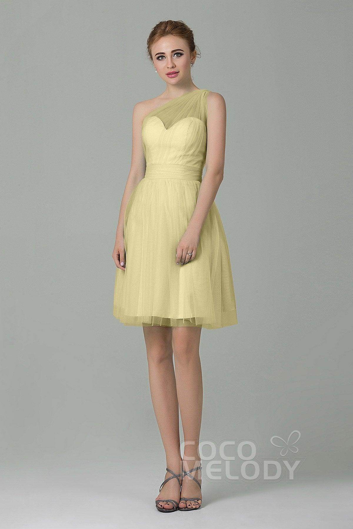 A-Line Short-Mini Tulle Bridesmaid Dress LOZM1503F