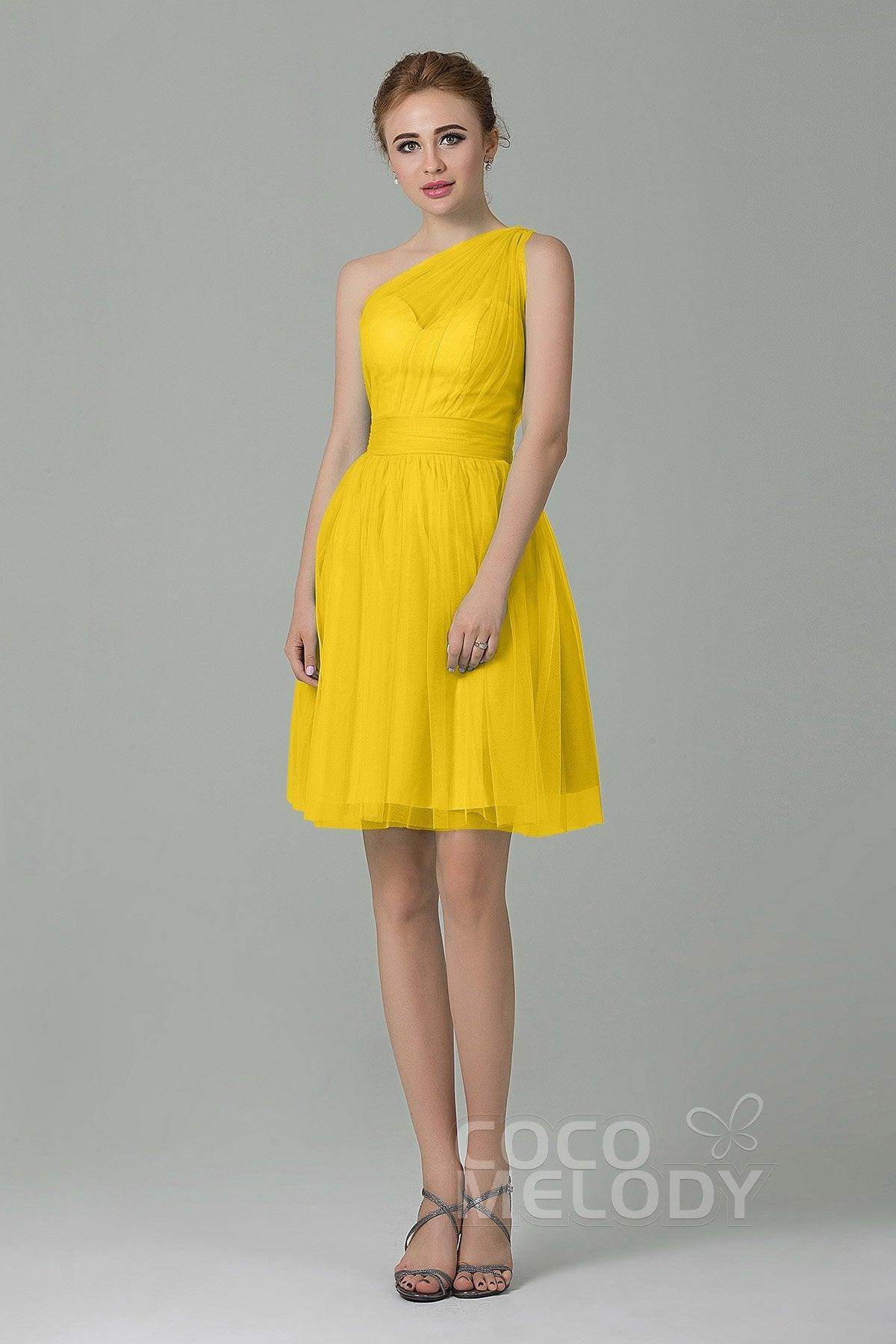 A-Line Short-Mini Tulle Bridesmaid Dress LOZM1503F