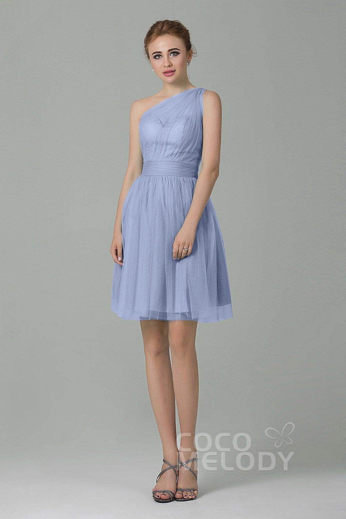 A-Line Short-Mini Tulle Bridesmaid Dress LOZM1503F