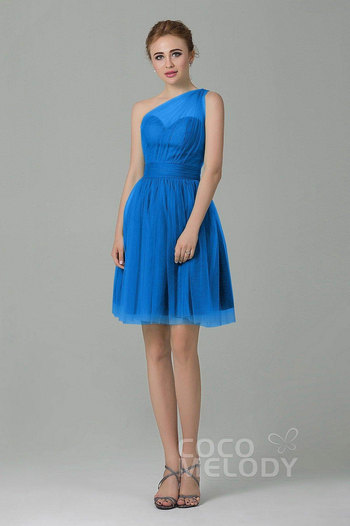 A-Line Short-Mini Tulle Bridesmaid Dress LOZM1503F