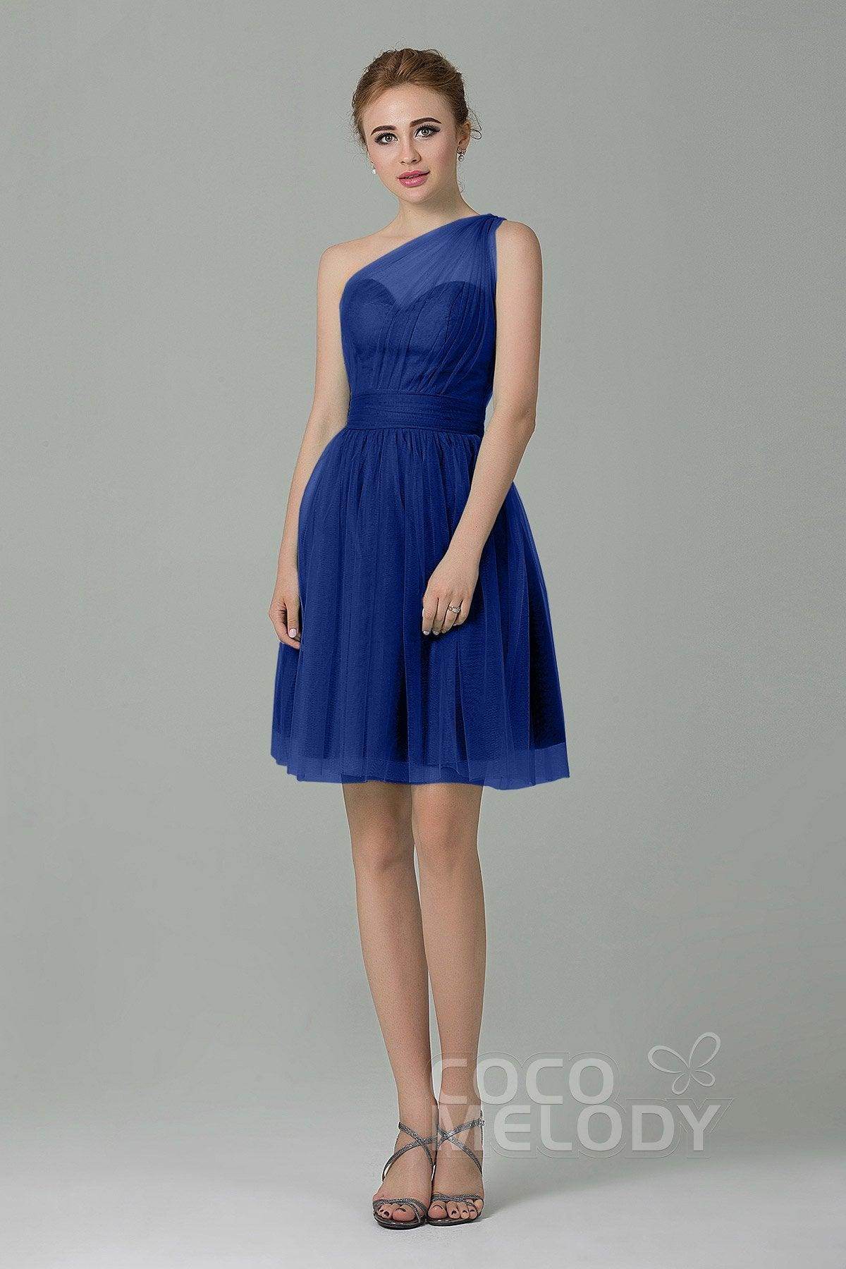 A-Line Short-Mini Tulle Bridesmaid Dress LOZM1503F