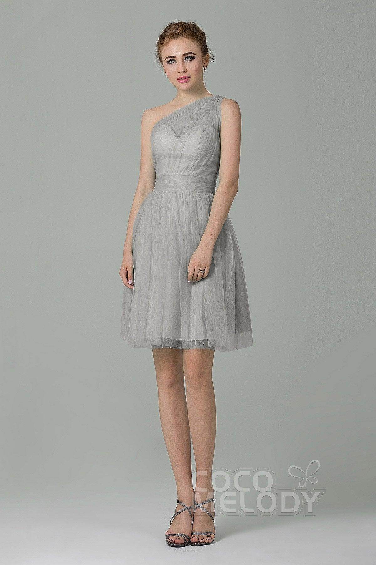A-Line Short-Mini Tulle Bridesmaid Dress LOZM1503F