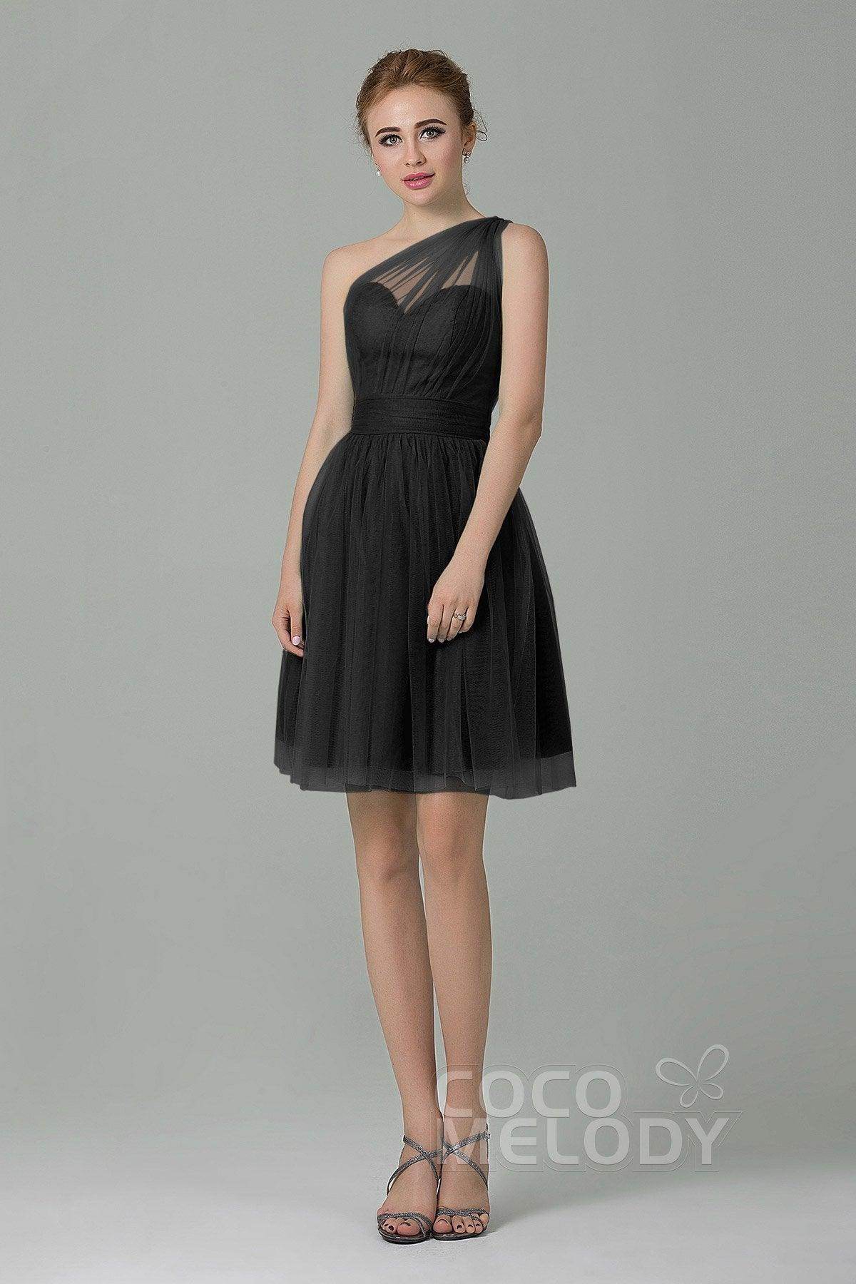 A-Line Short-Mini Tulle Bridesmaid Dress LOZM1503F