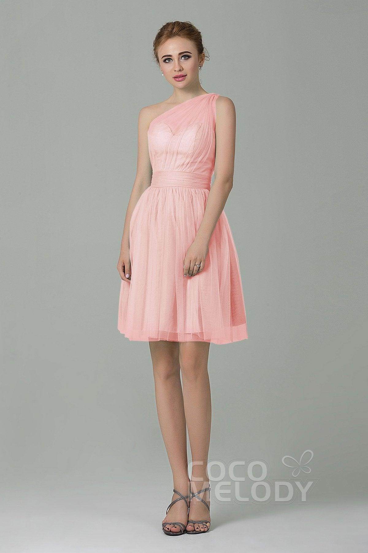 A-Line Short-Mini Tulle Bridesmaid Dress LOZM1503F
