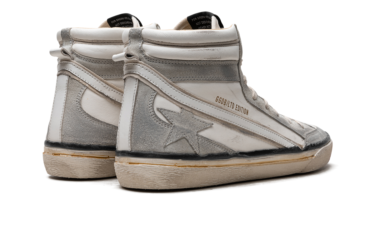 SLIDE 2 NAPPA AND SUEDE UPPER SUEDE STAR LEATHER WAVE WHITE ICE GMF00635.F005696.10276