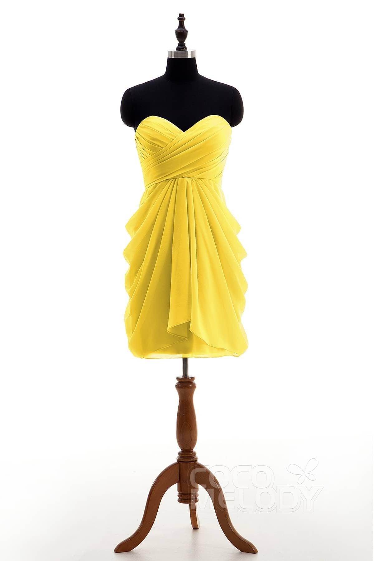 Sheath-Column Knee Length Chiffon Bridesmaid Dress NB2746