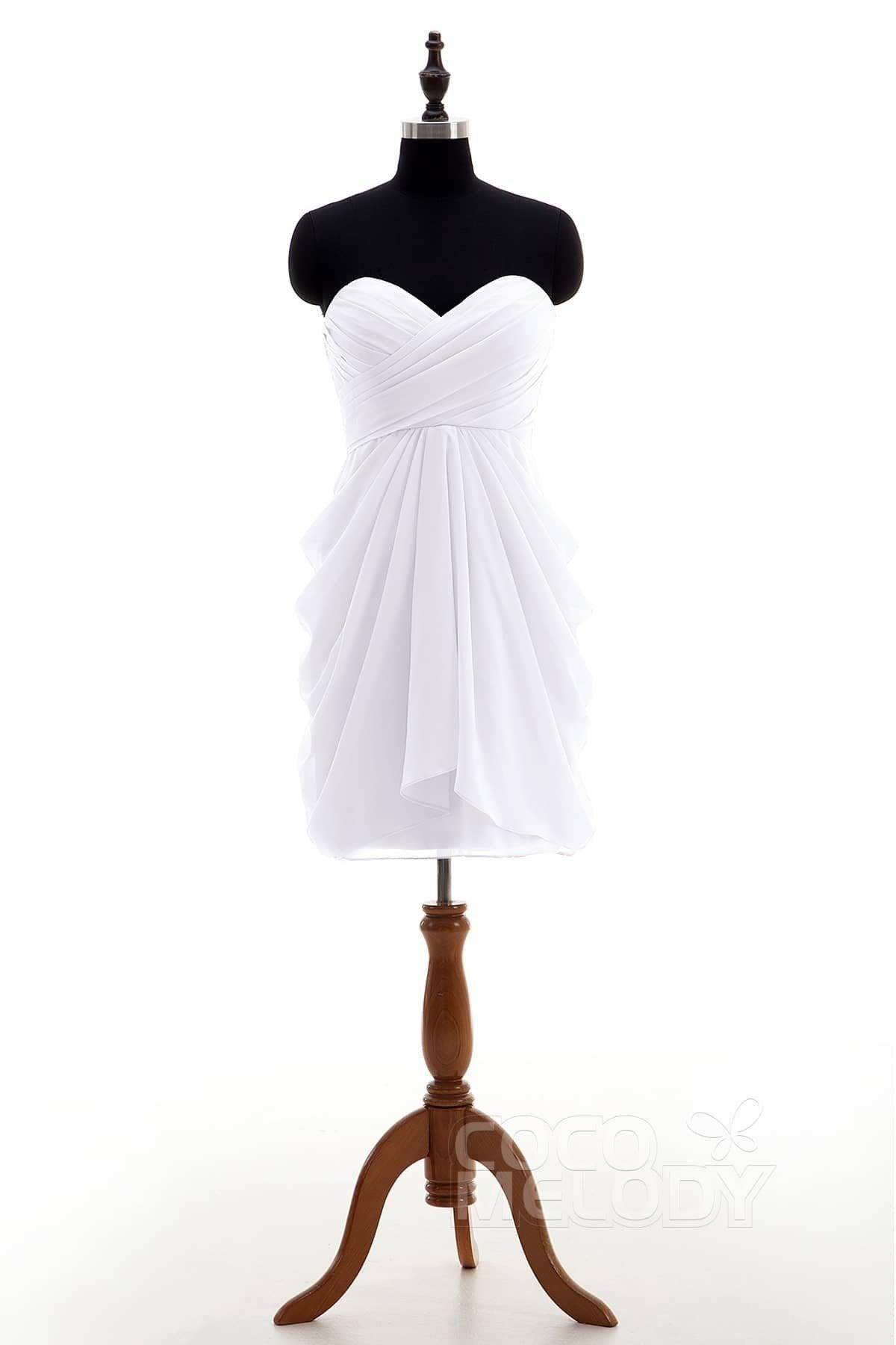 Sheath-Column Knee Length Chiffon Bridesmaid Dress NB2746