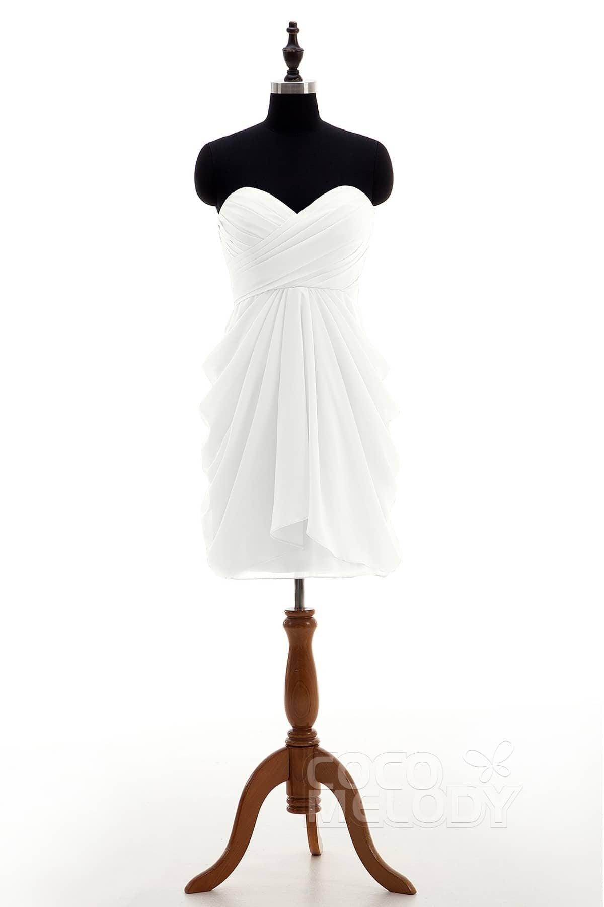 Sheath-Column Knee Length Chiffon Bridesmaid Dress NB2746