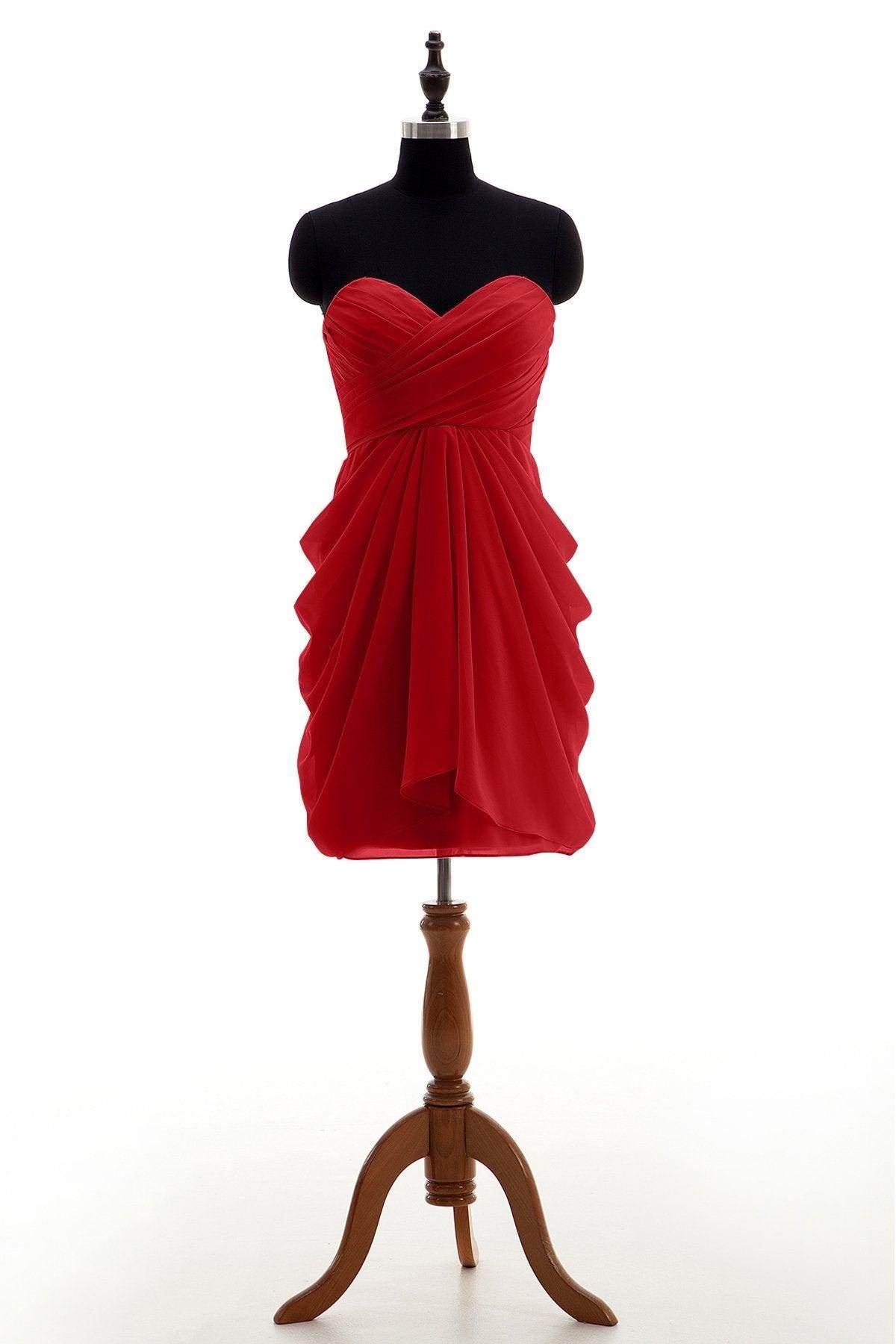 Sheath-Column Knee Length Chiffon Bridesmaid Dress NB2746